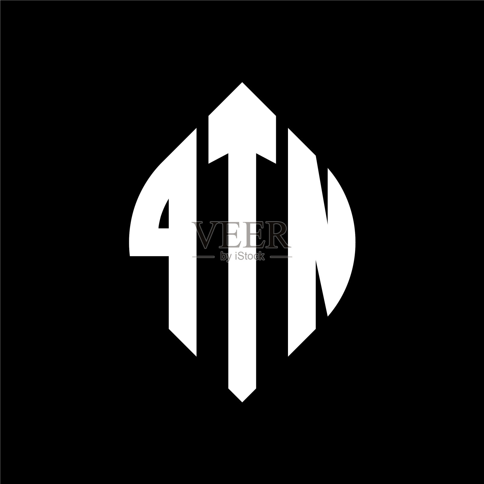 QTN圆形字母标志设计用圆形和设计元素图片