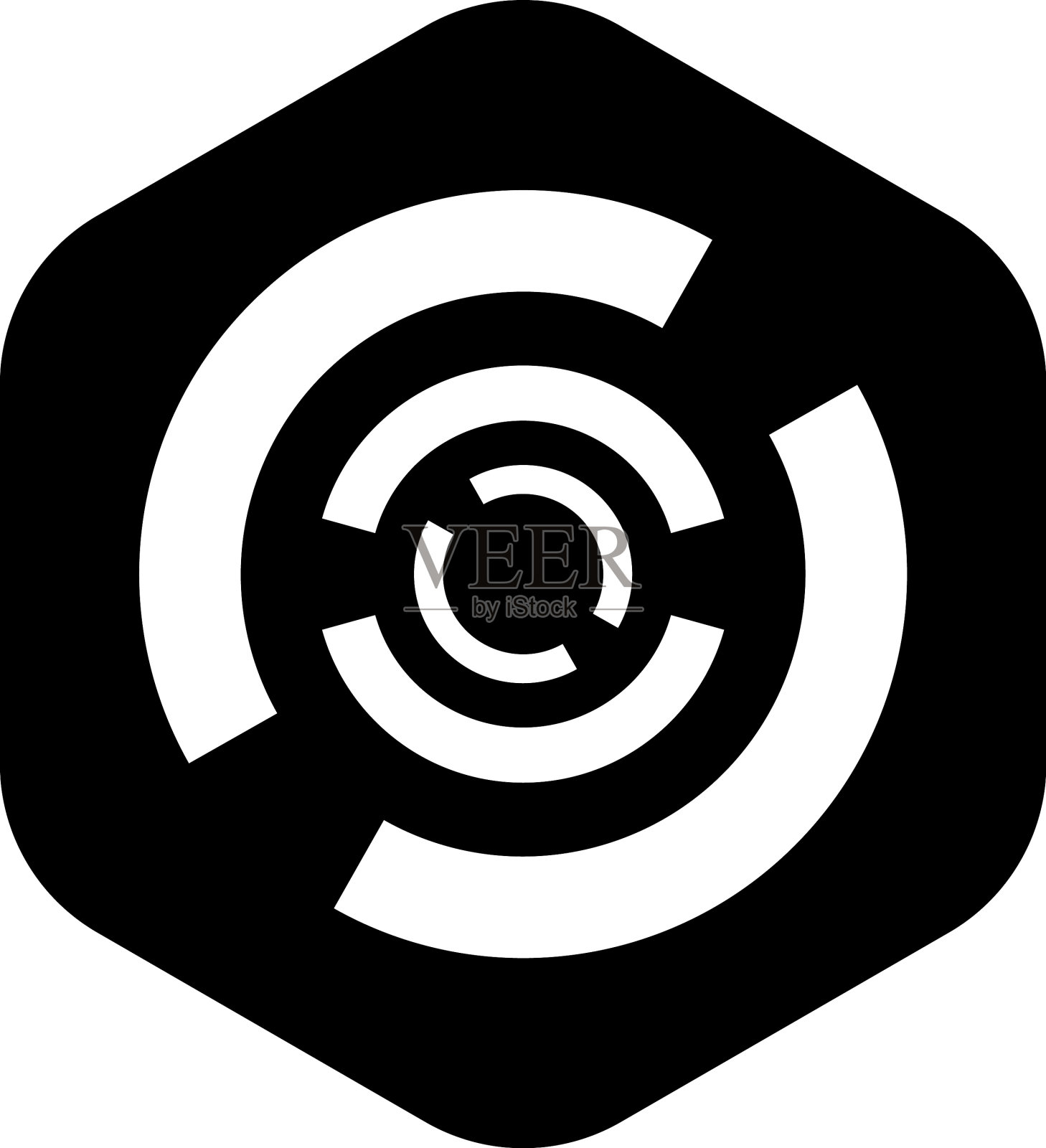 抽象几何图标与十字线一样插画图片素材