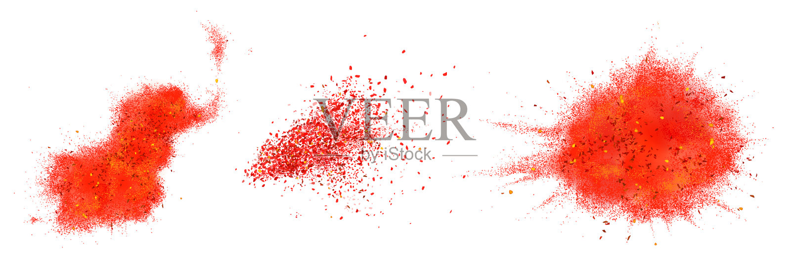 辣椒粉洒辣味爆红设计元素图片