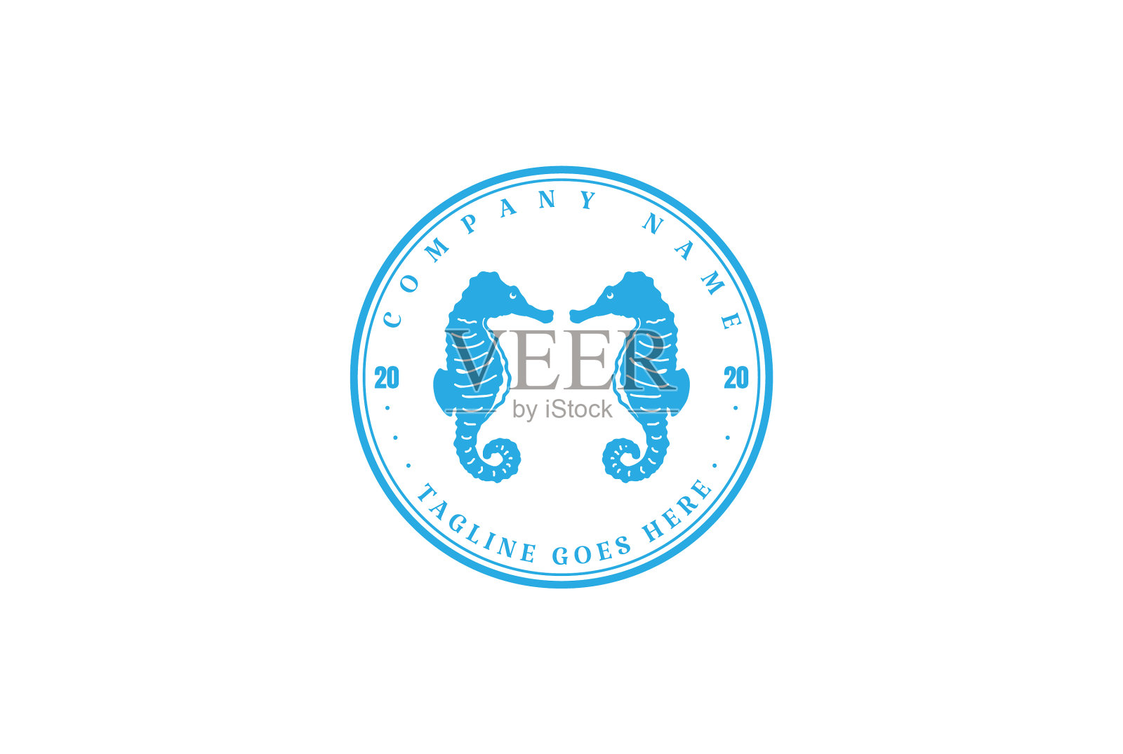 复古复古海马徽章徽章标签邮票设计元素图片