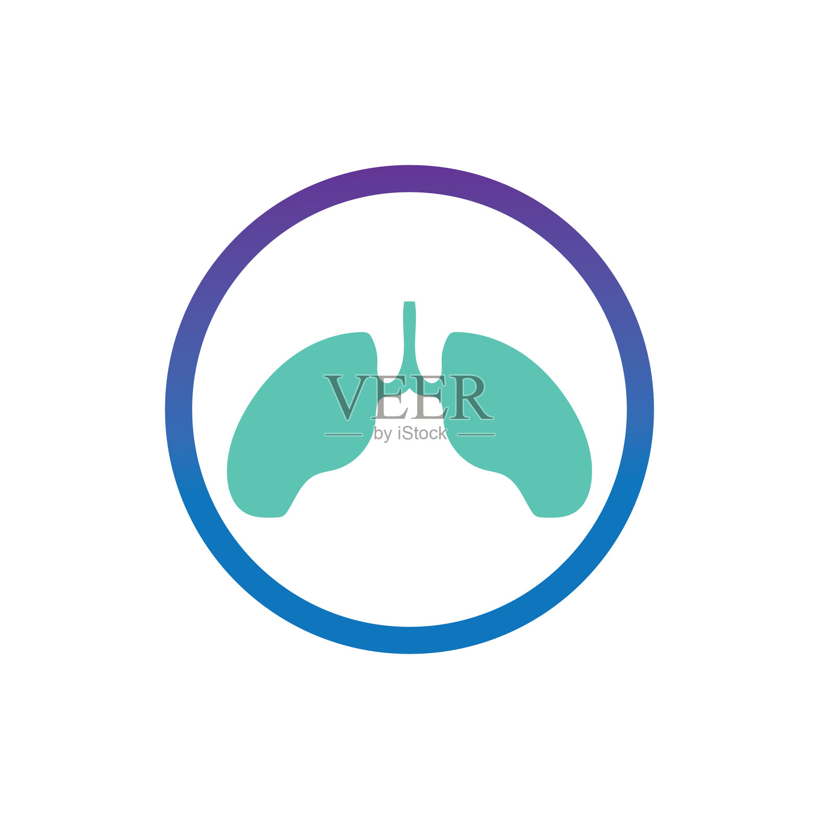 器官肺标志设计模板插画图片素材