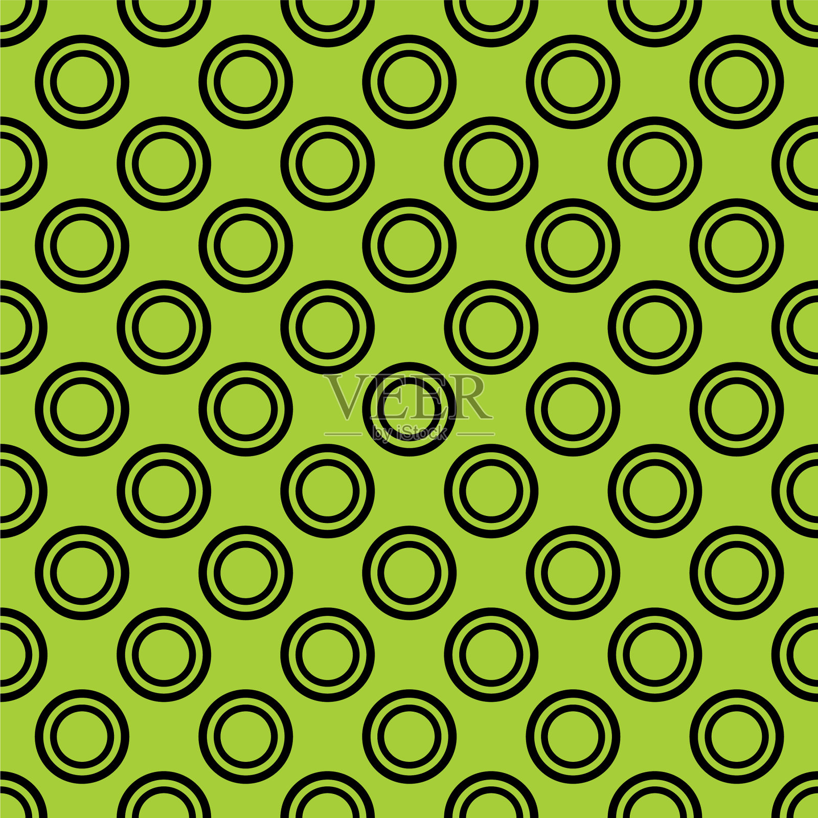 绿色上有黑色圆点的瓷砖图案插画图片素材