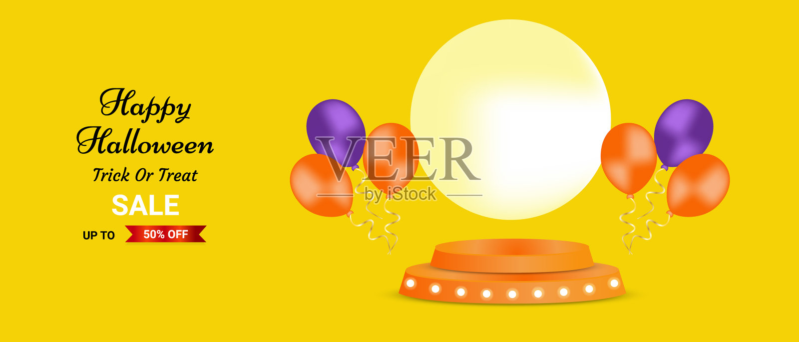 万圣节快乐促销背景设计模板素材