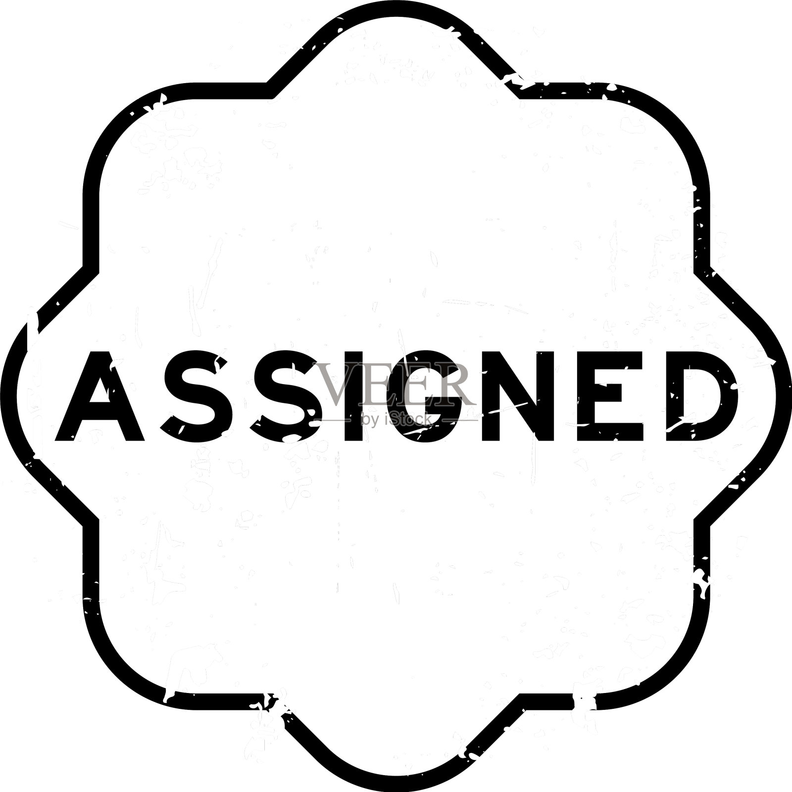 Grunge black给这个词贴上了橡胶印章设计元素图片