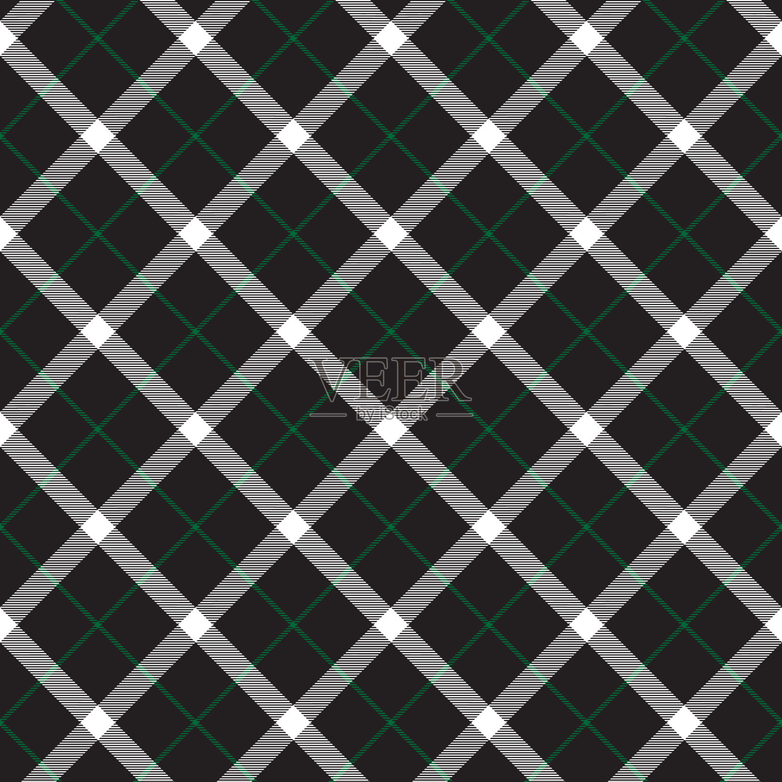 绿色斜纹格纹无缝插画图片素材
