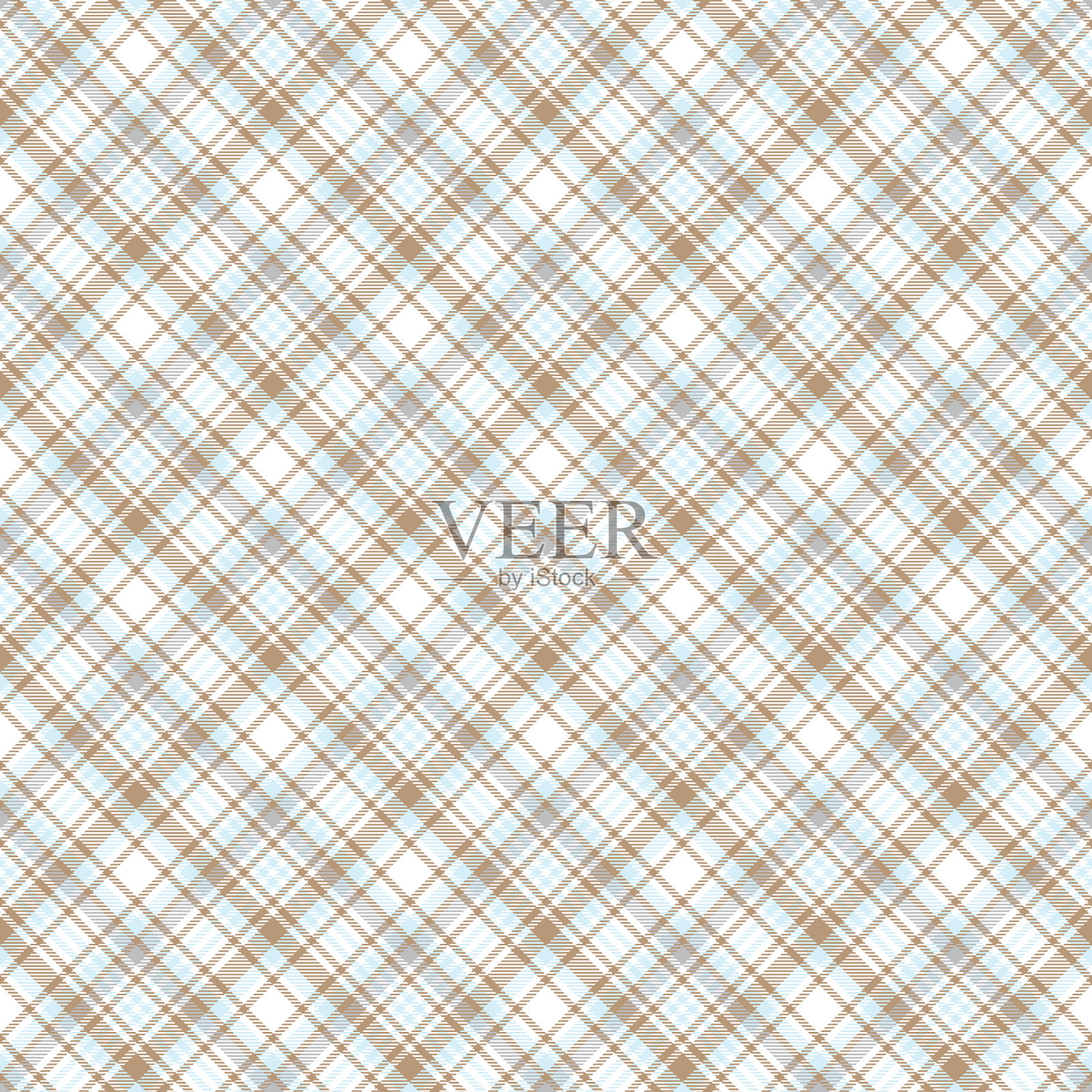 天蓝色对角格纹无缝格子插画图片素材