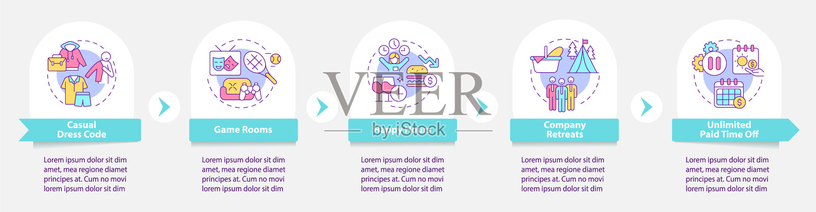 工作场所奖金信息图表模板设计模板素材