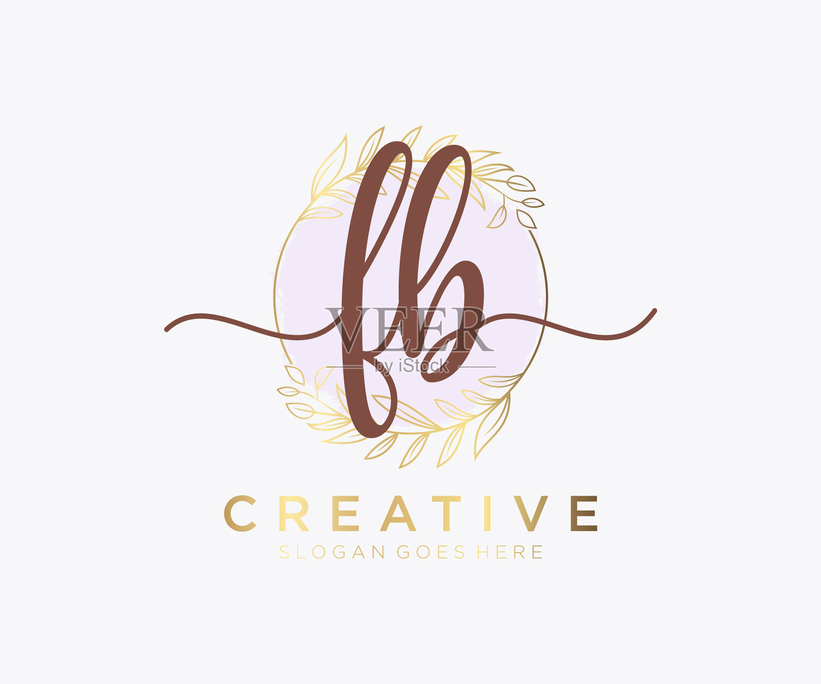 最初的fb女性标志可用的自然沙龙插画图片素材