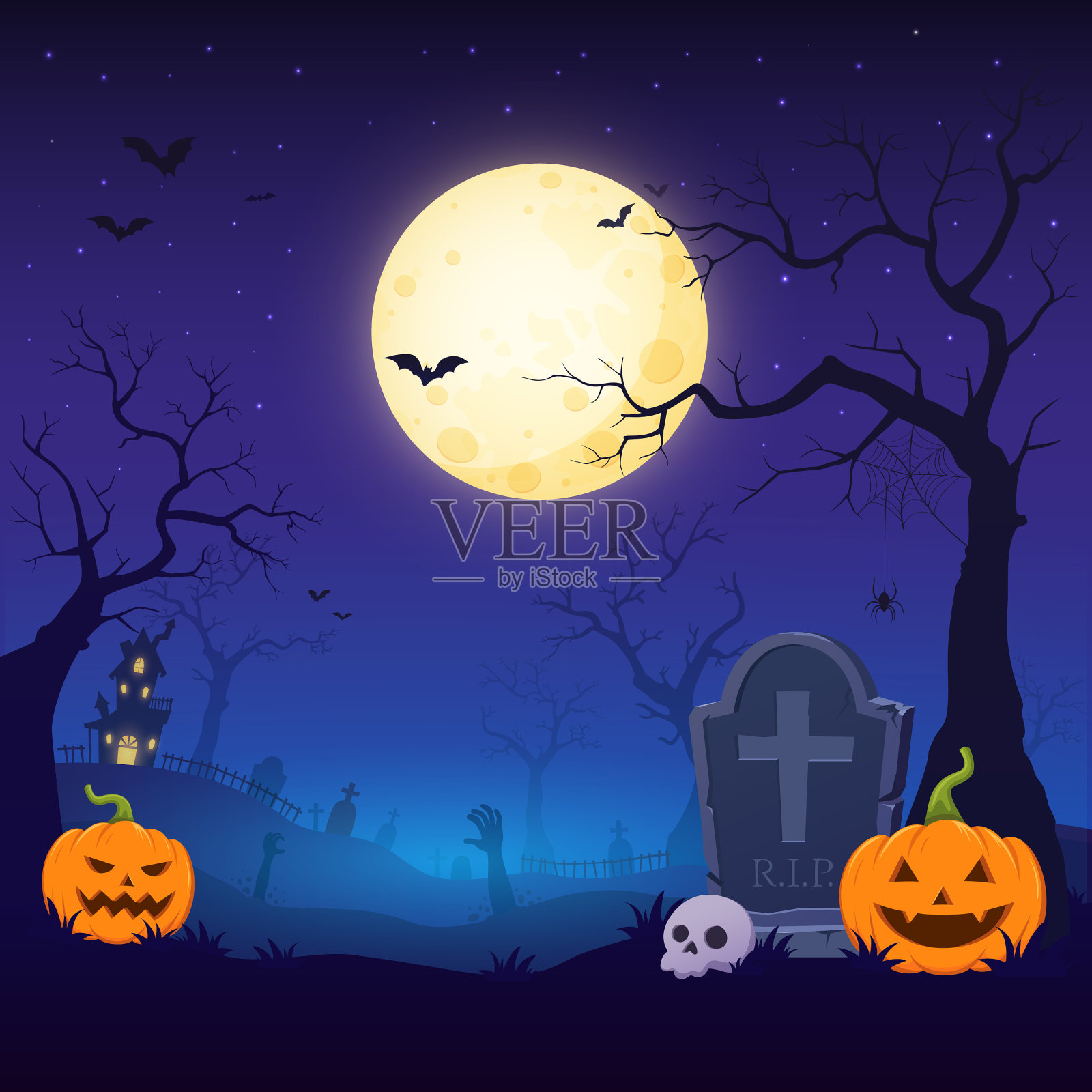 万圣节插画图片素材