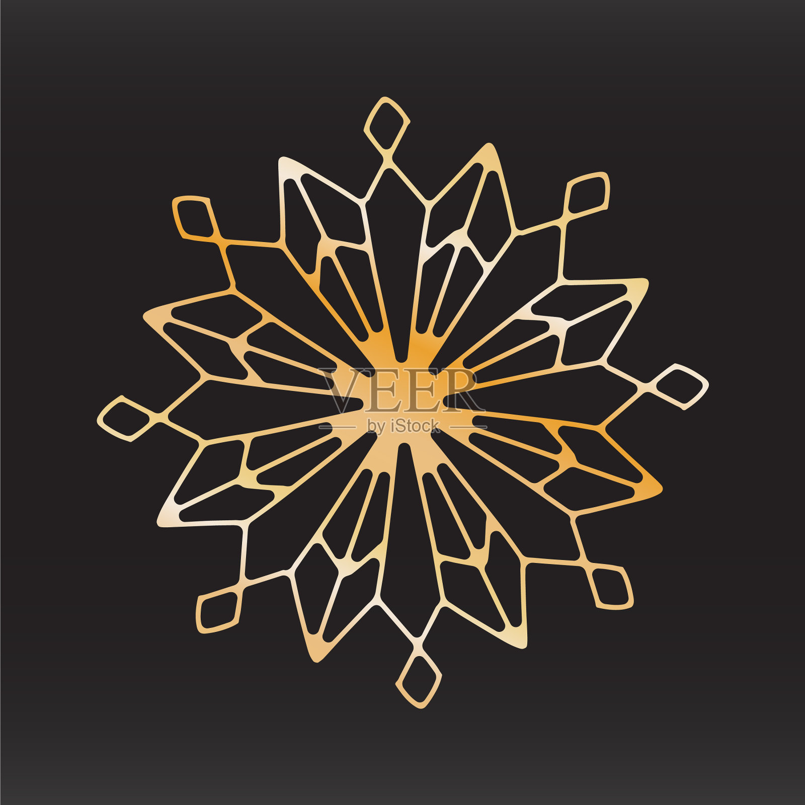 独特的雪花圣诞设计小册子插画图片素材