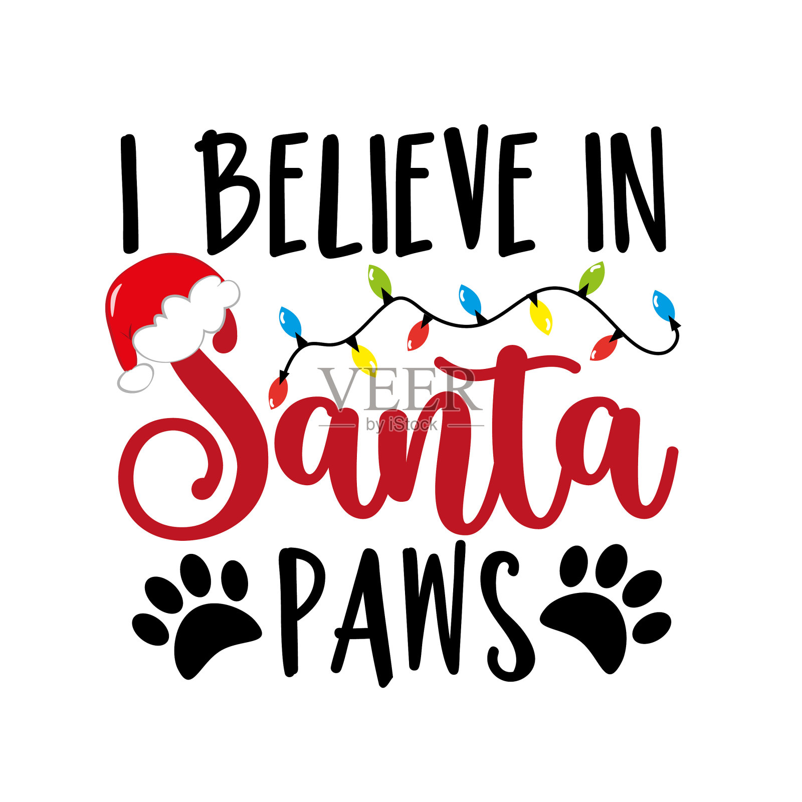 我相信圣诞老人的爪子——有趣的说法设计元素图片