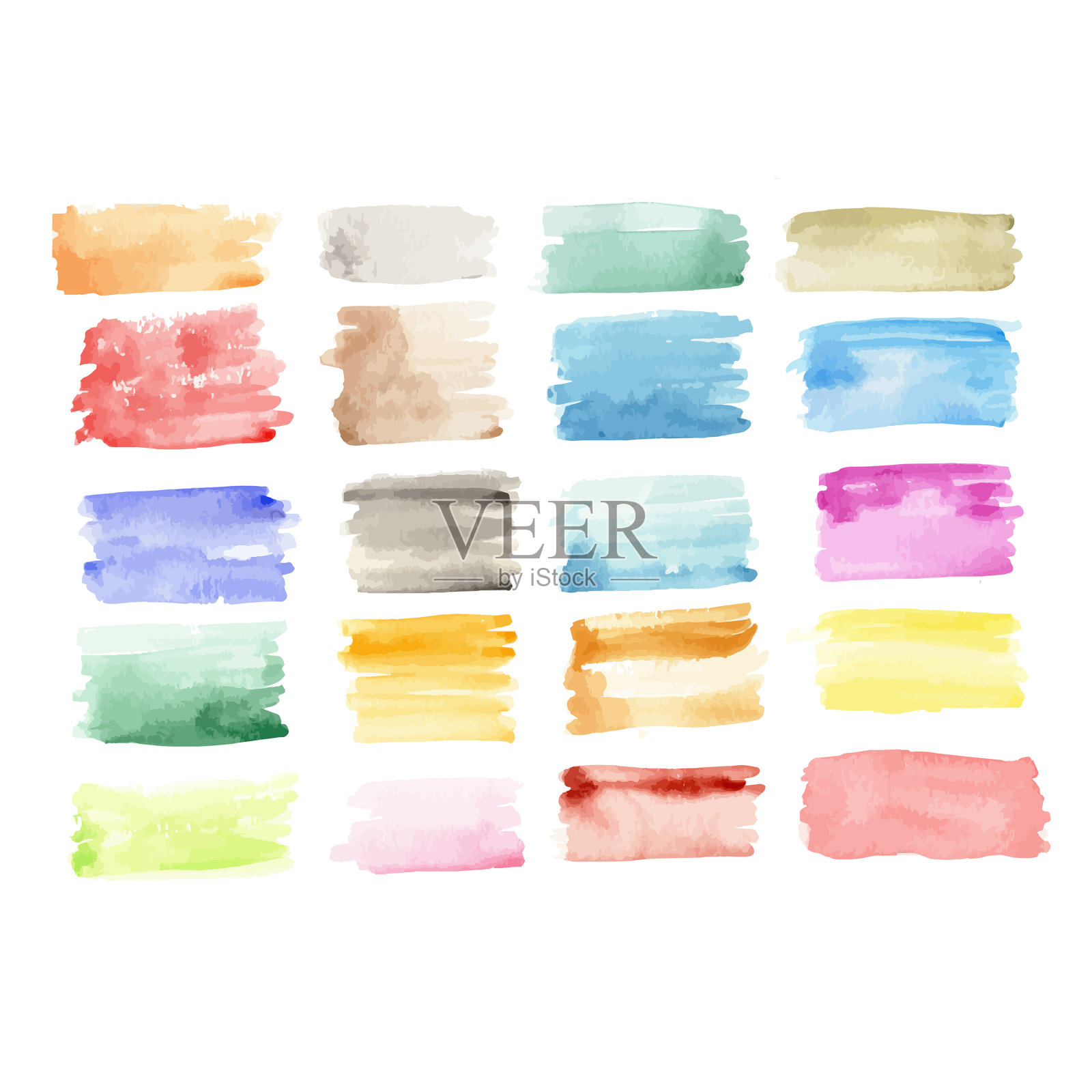 收集水彩背景真实水彩插画图片素材