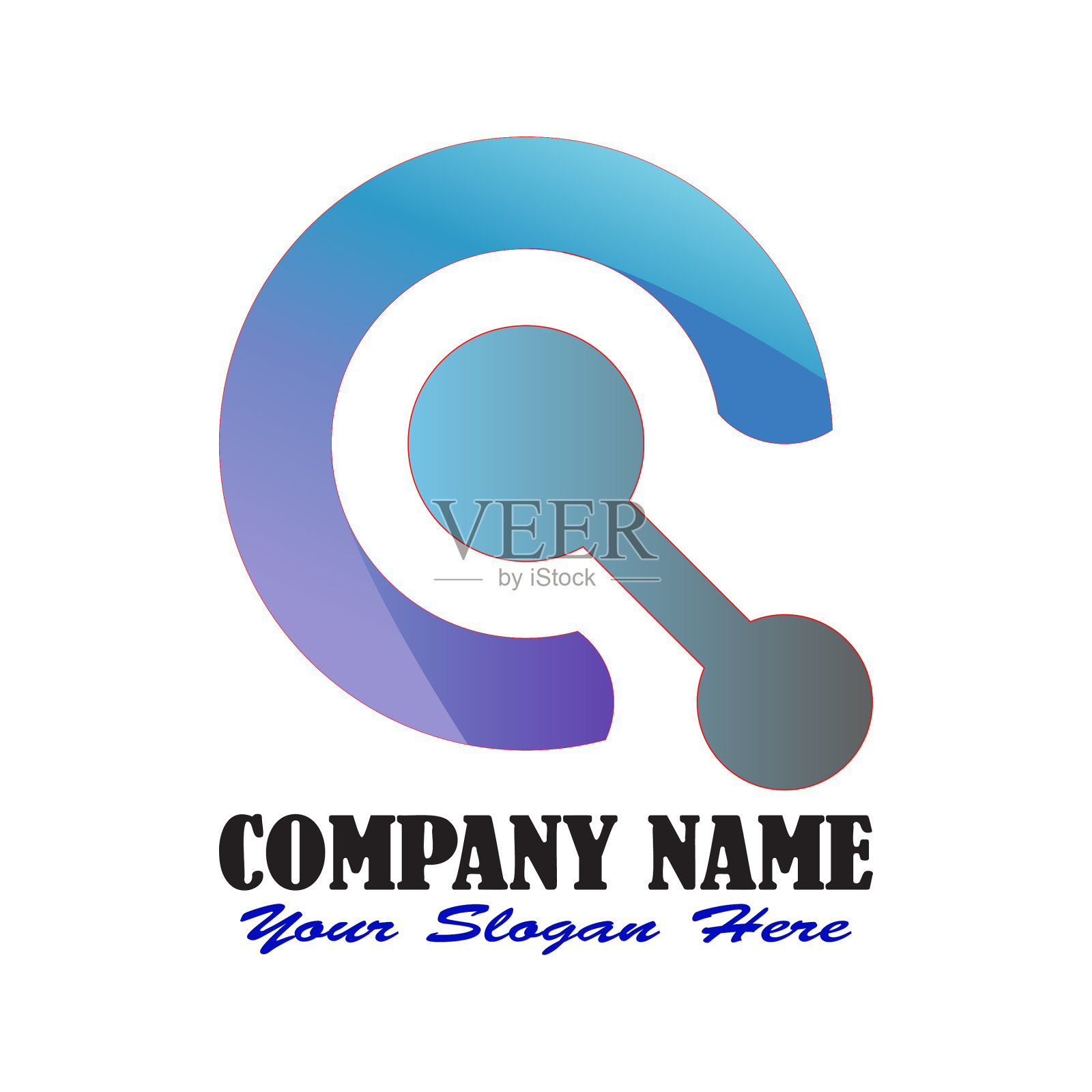 安全标志用c字母概念c字母标志插画图片素材