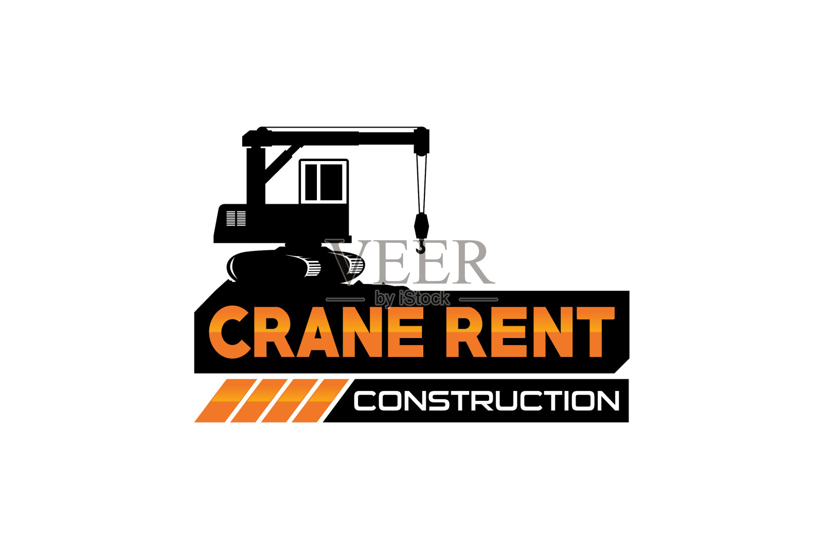 起重机标志模板为重型设备标志设计元素图片