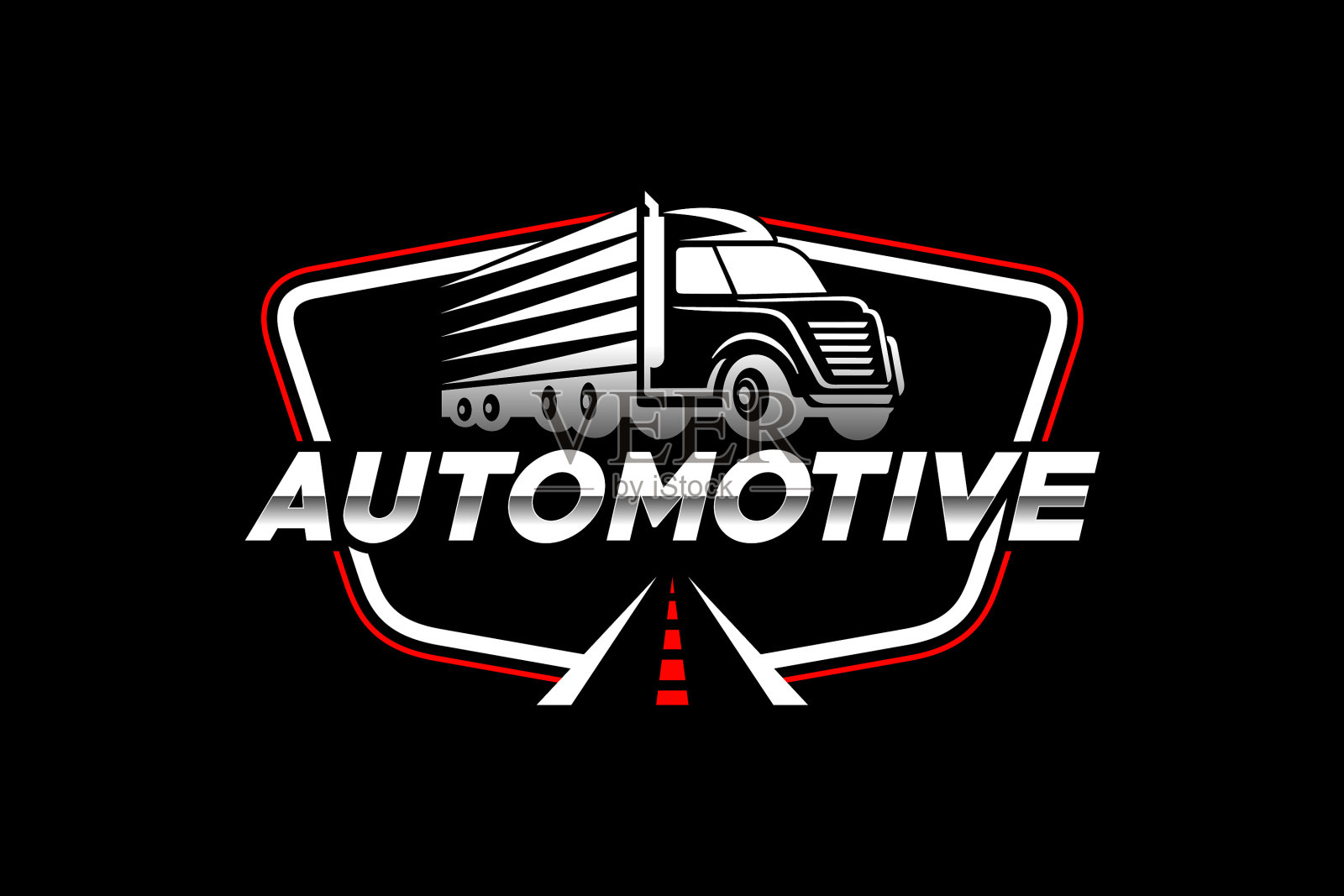 卡车轮廓抽象标志模板合适插画图片素材