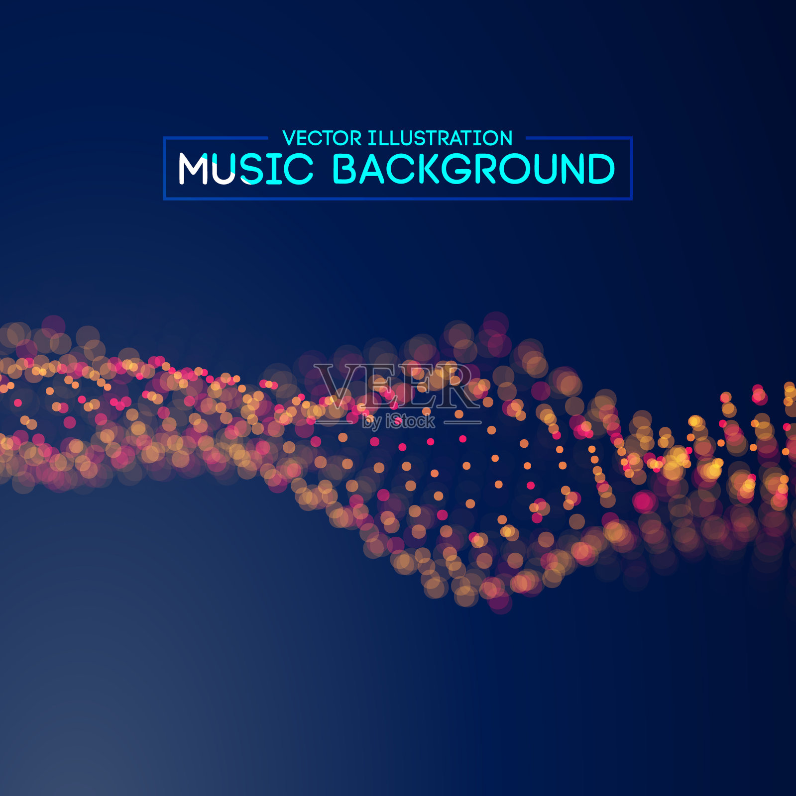 蓝色抽象的未来背景。未来技术矢量噪声抽象技术科学背景。每股收益10插画图片素材