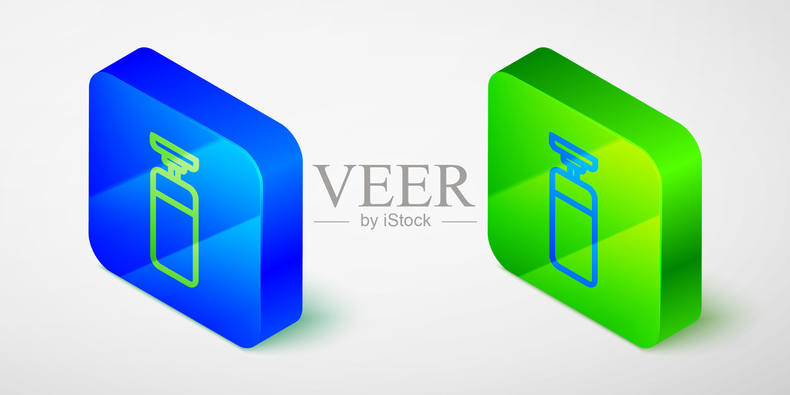 等距线冲孔袋图标孤立在灰色图标素材