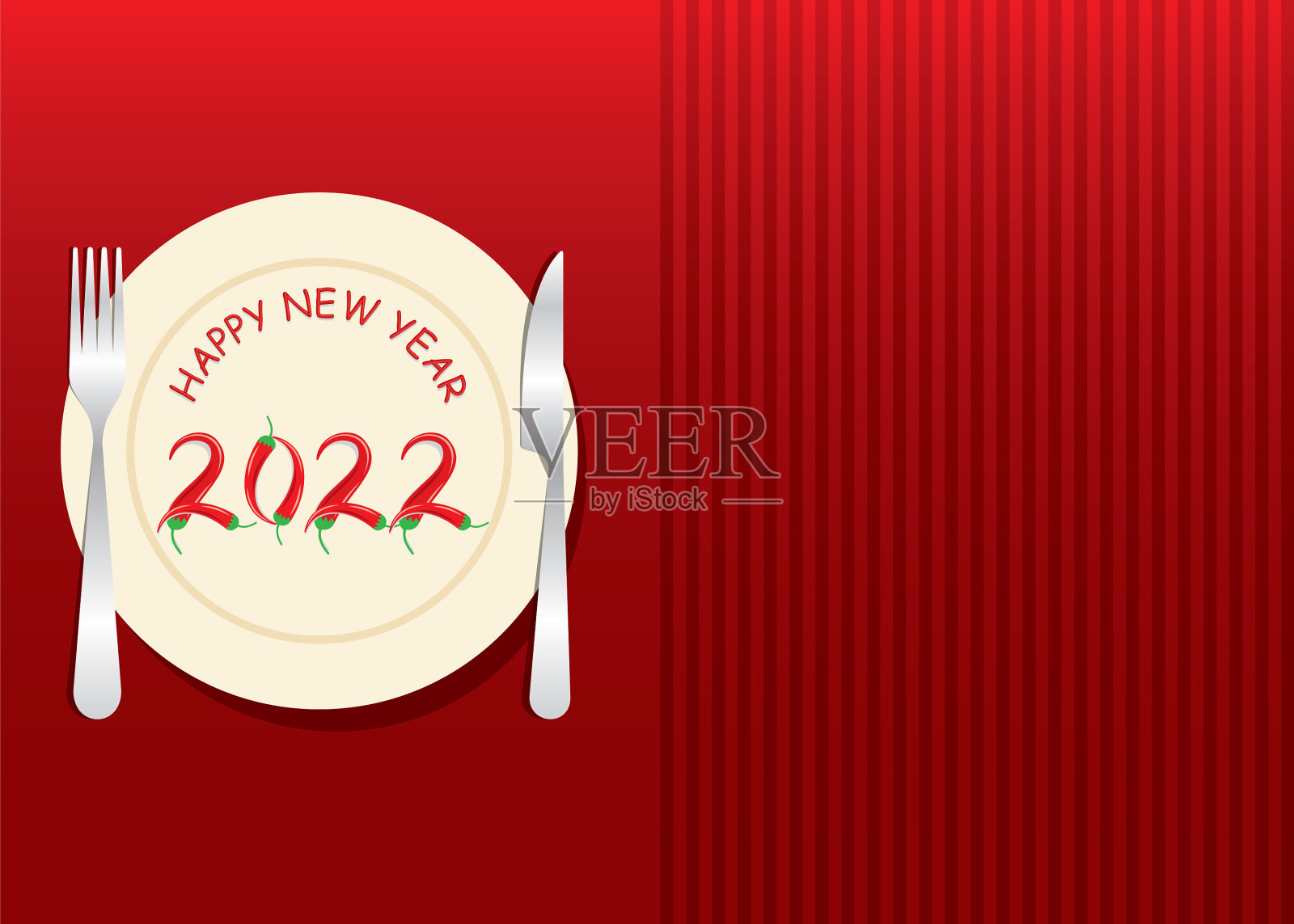 新年快乐2022祝福设计插画图片素材