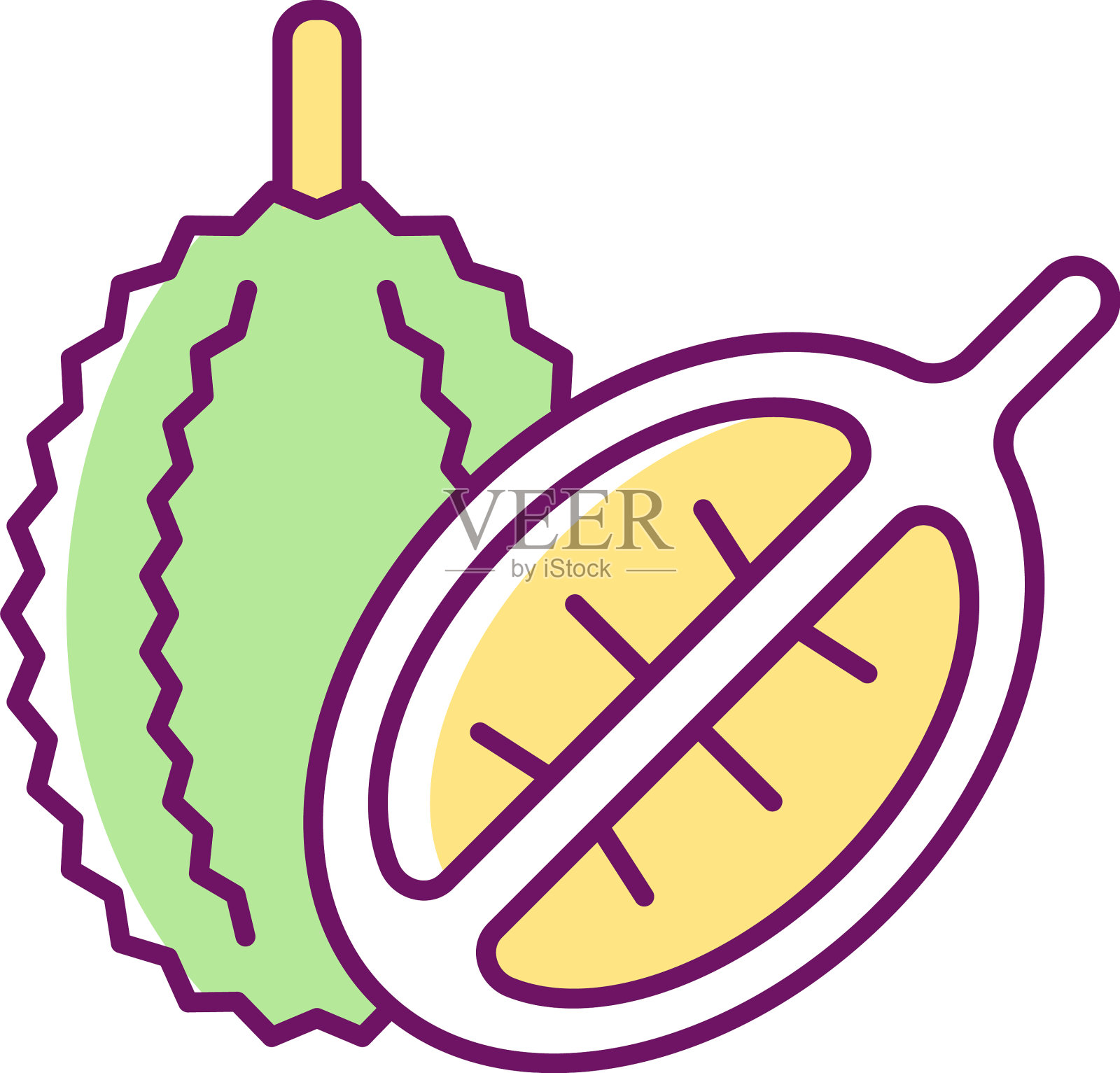 榴莲RGB颜色图标设计元素图片