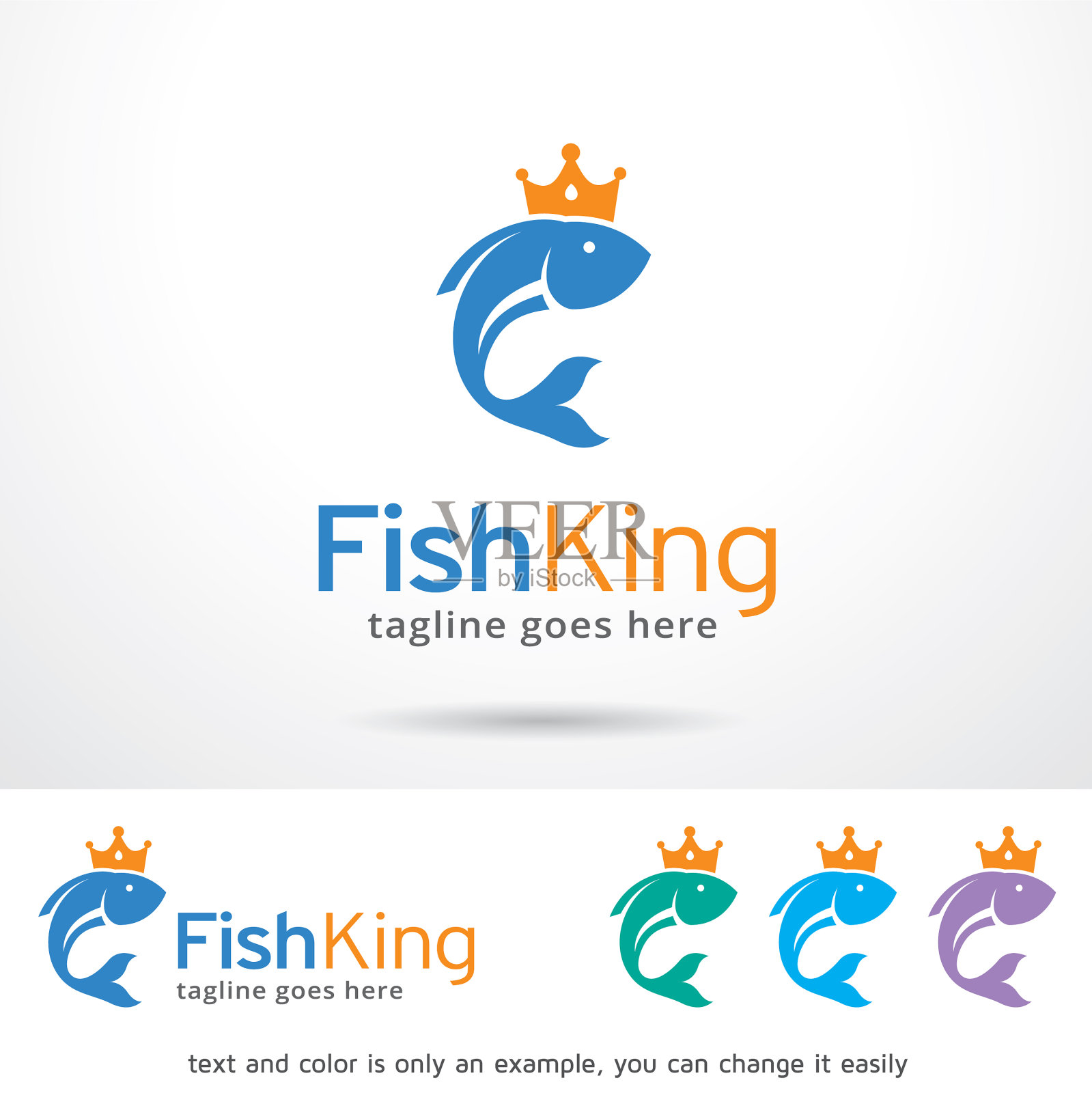 鱼标志模板插画图片素材