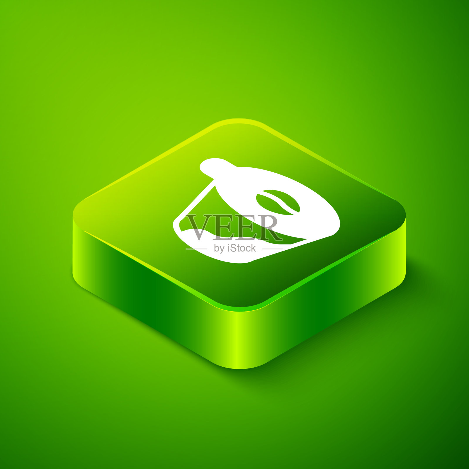 等距倒咖啡机图标孤立上图标素材