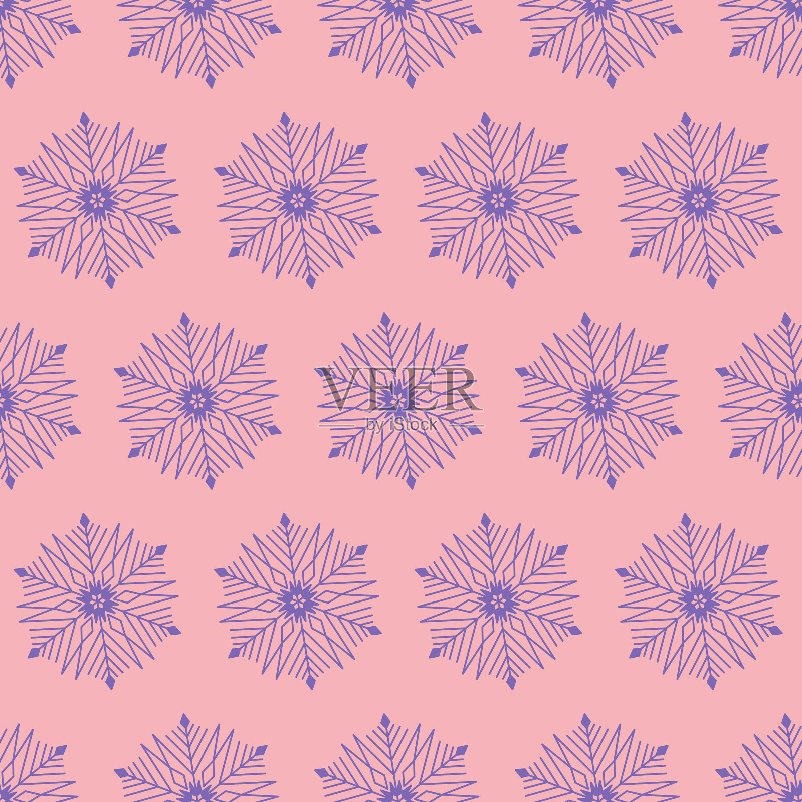 节日雪花无缝图案插画图片素材