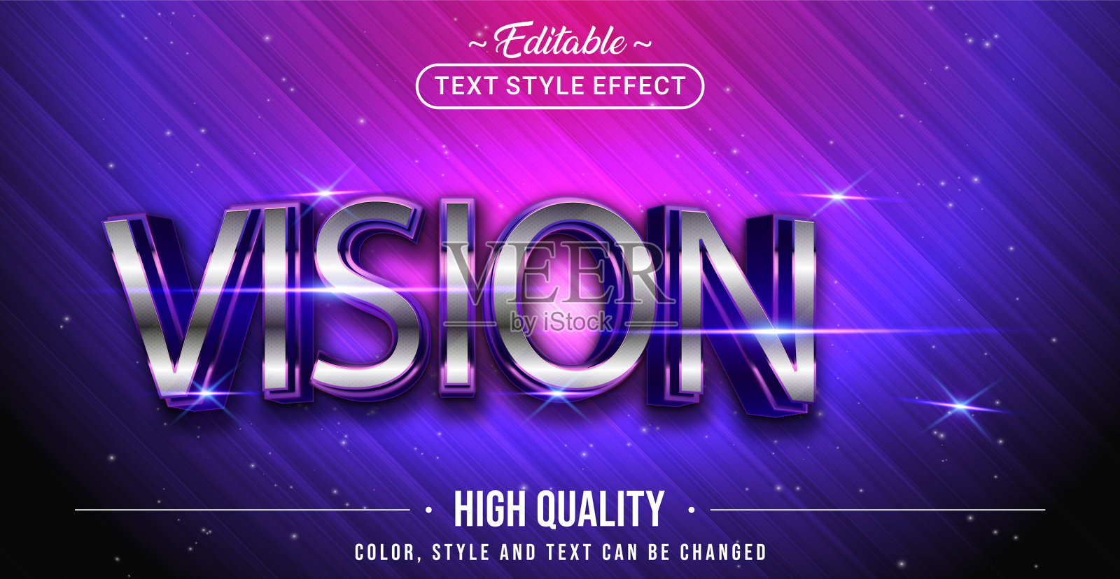 可编辑文本样式效果-视觉文本样式插画图片素材