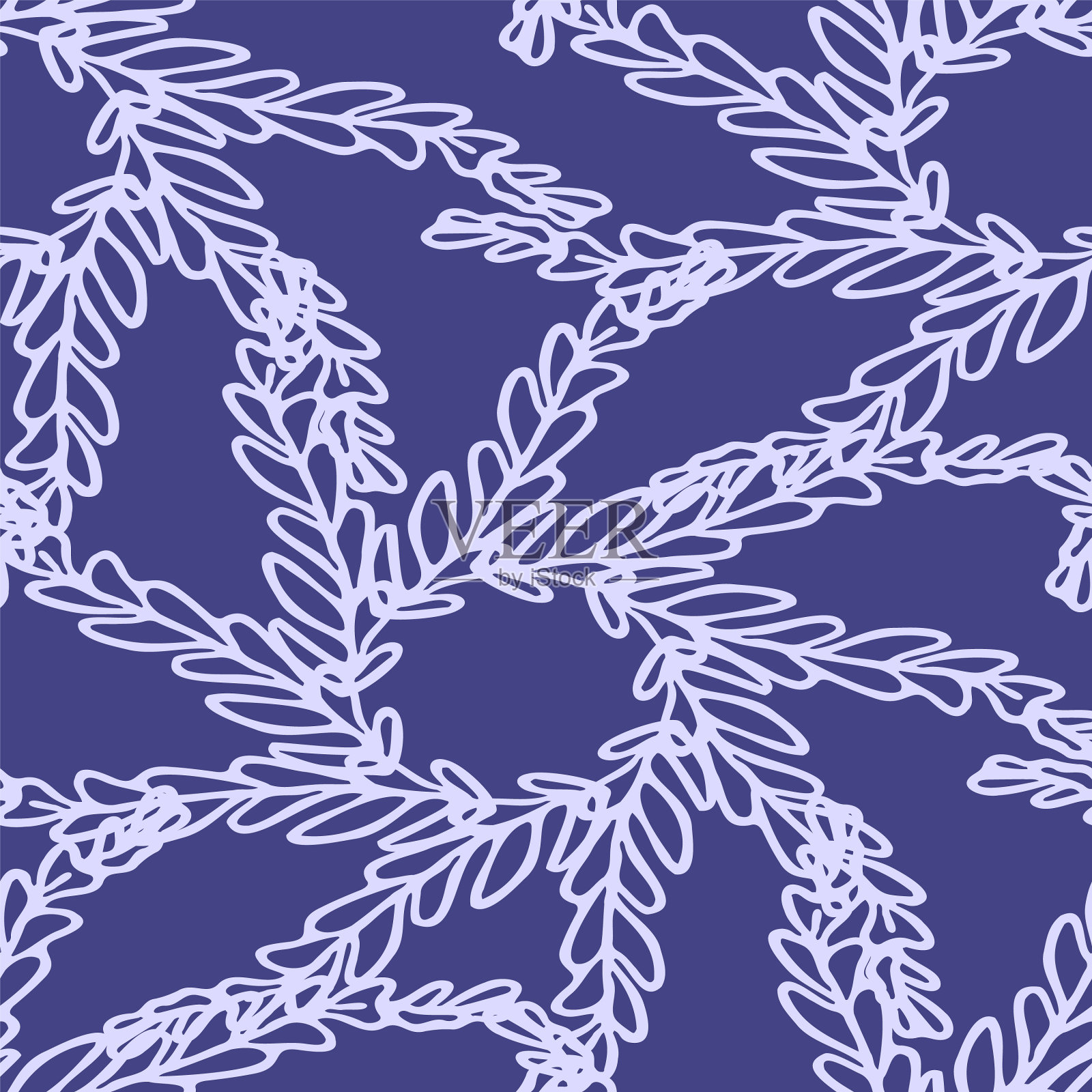 紫色植物非常适合一年四季的颜色插画图片素材