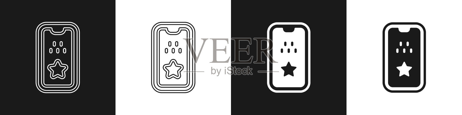 设置出租车手机应用程序图标隔离在黑色和图标素材