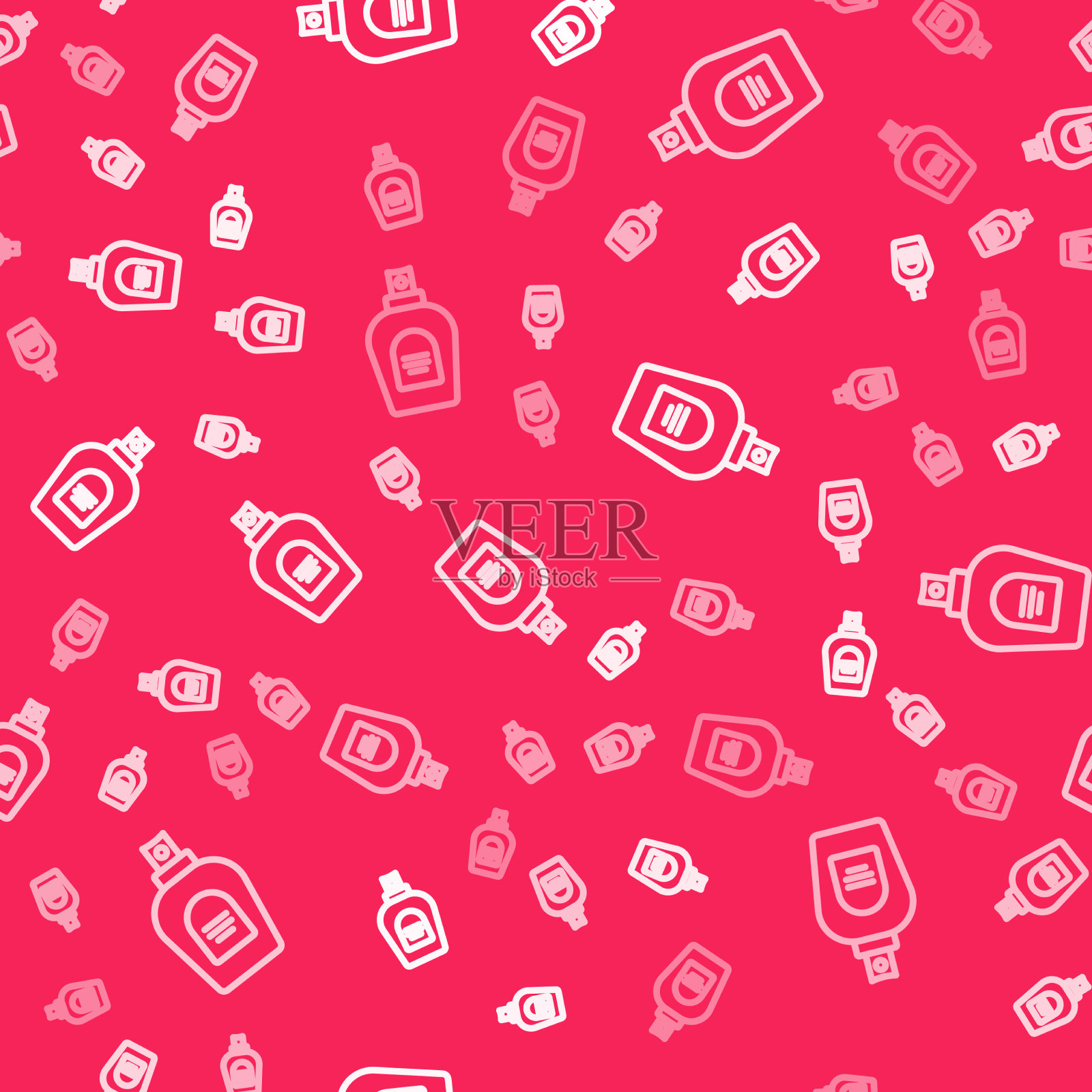 白线香水图标孤立无缝图案插画图片素材