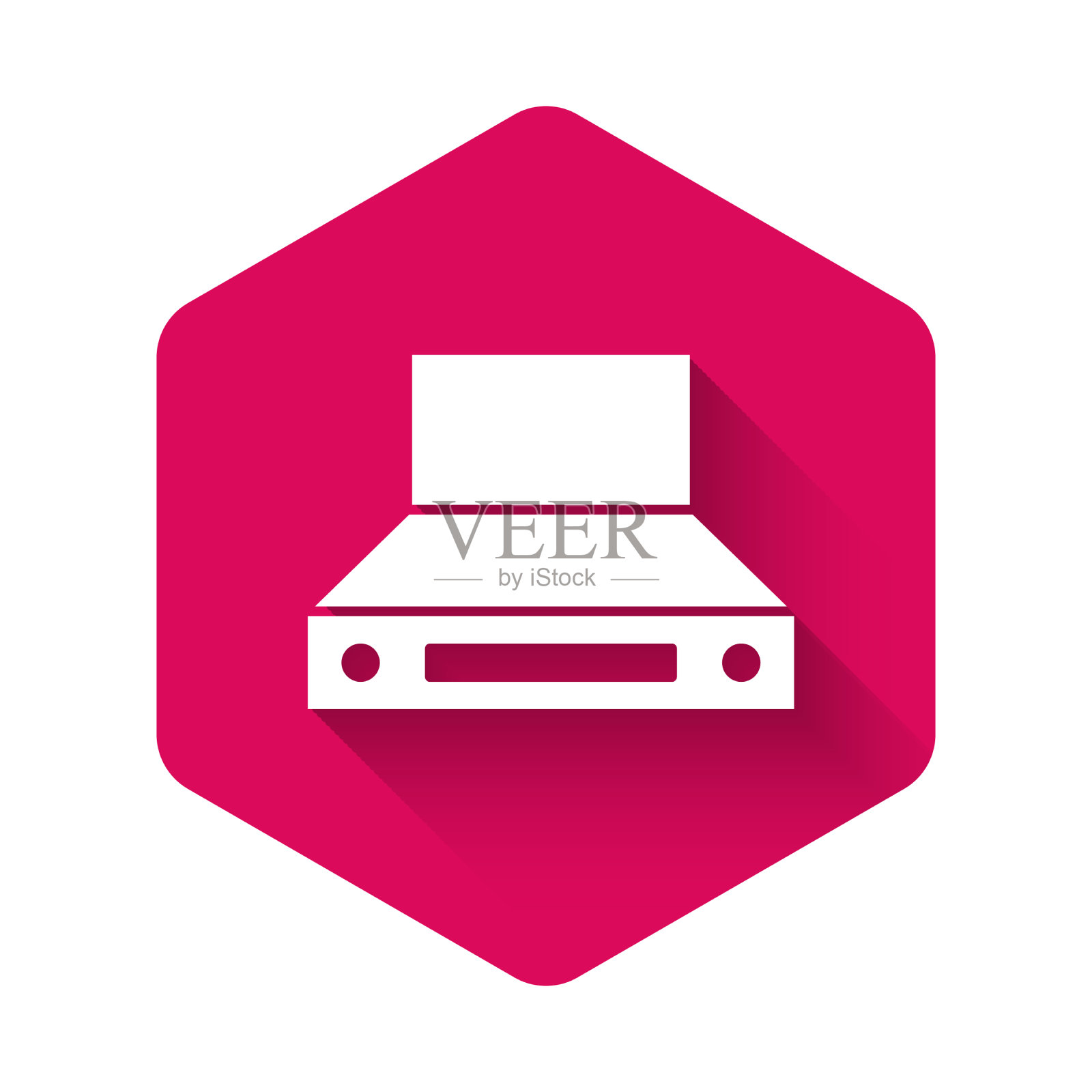 白色厨房排气扇图标与隔离插画图片素材