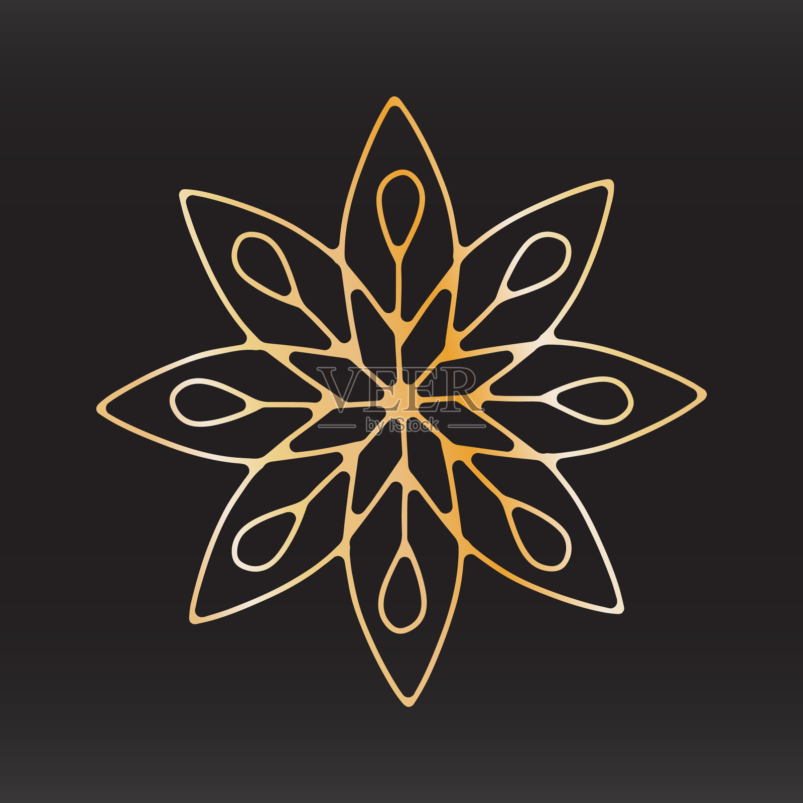 独特的雪花圣诞设计小册子插画图片素材