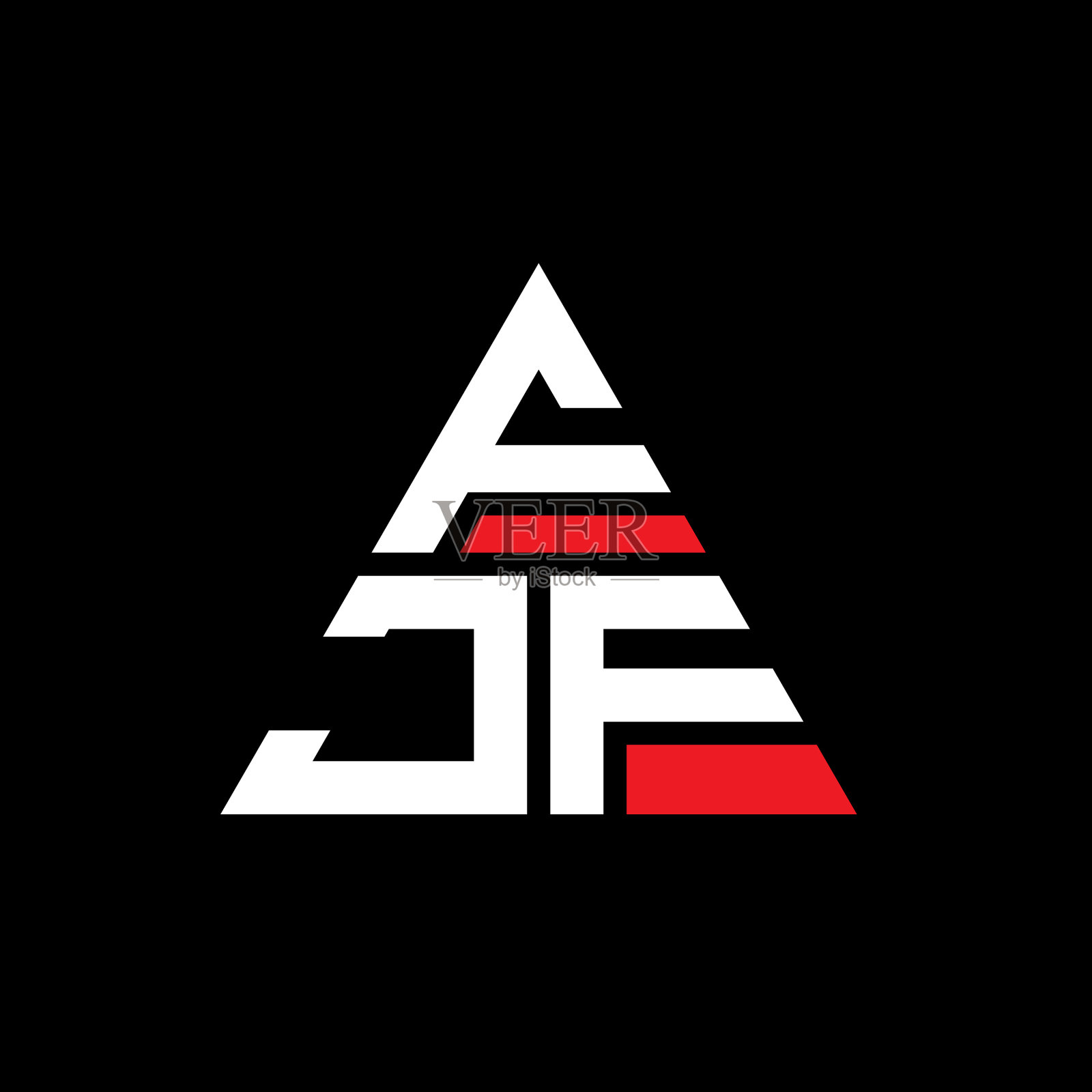 FJF三角形字母标志设计用三角形插画图片素材