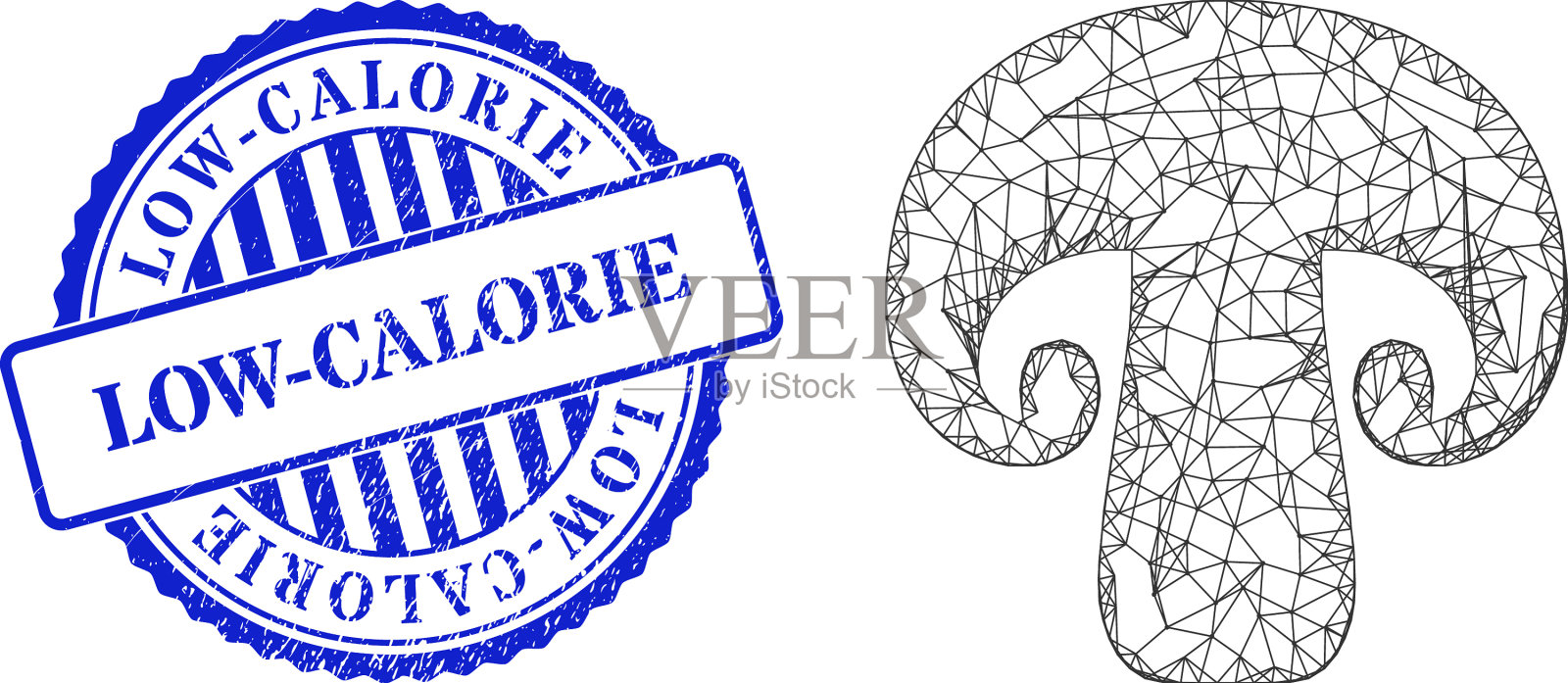 刮低卡印章和网络插画图片素材