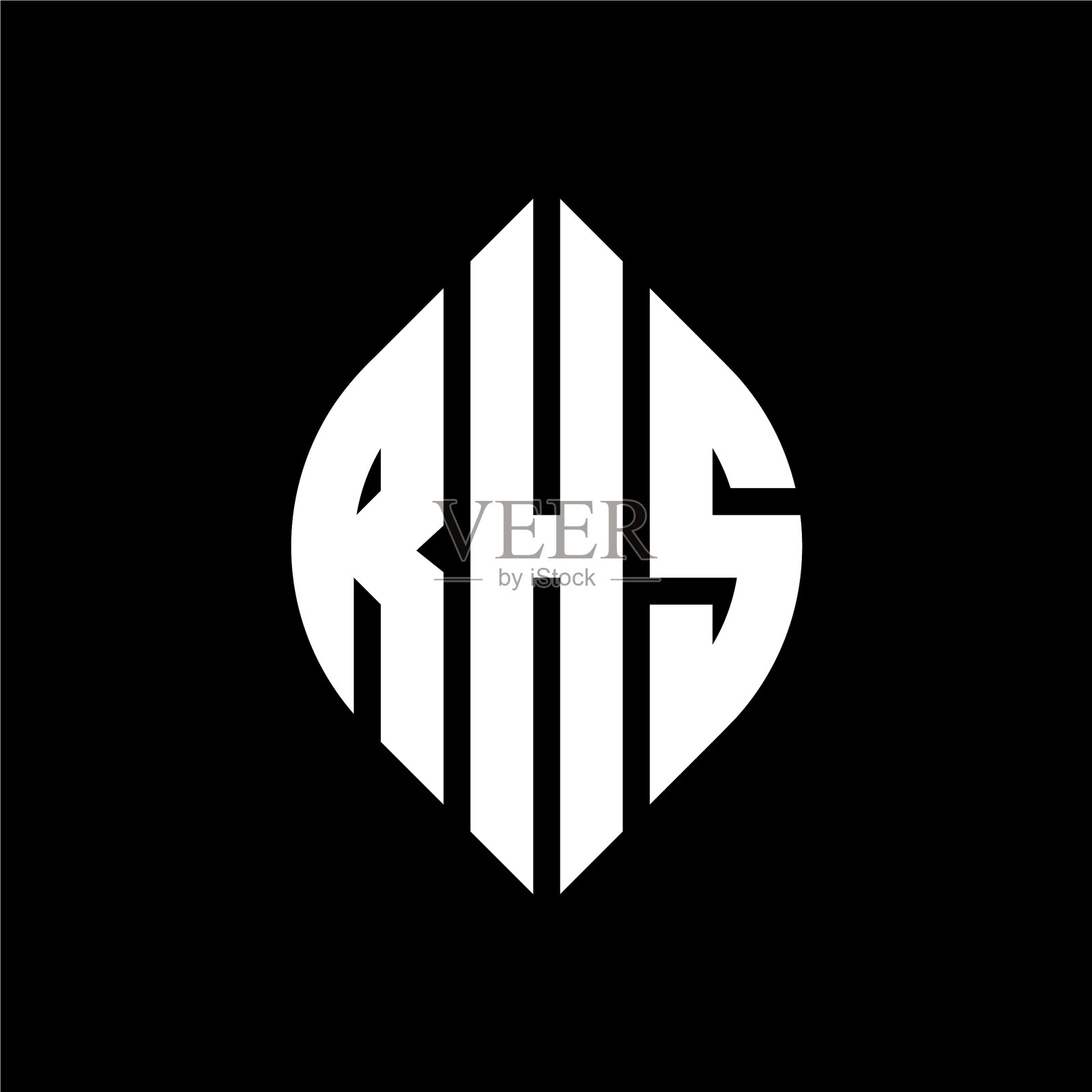 RHS圆形字母标志设计用圆形和插画图片素材