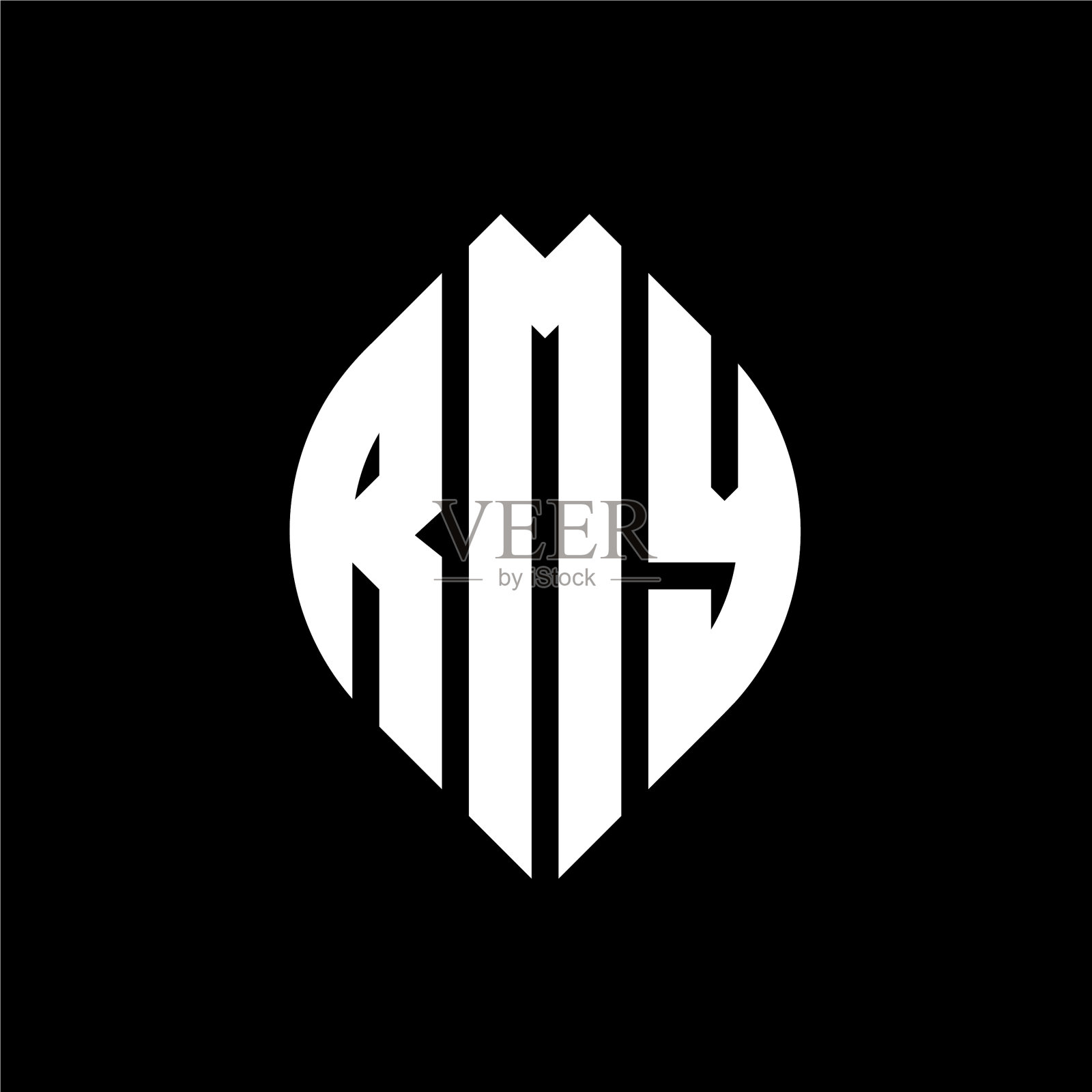 Rmy圆形字母logo设计用圆形和插画图片素材