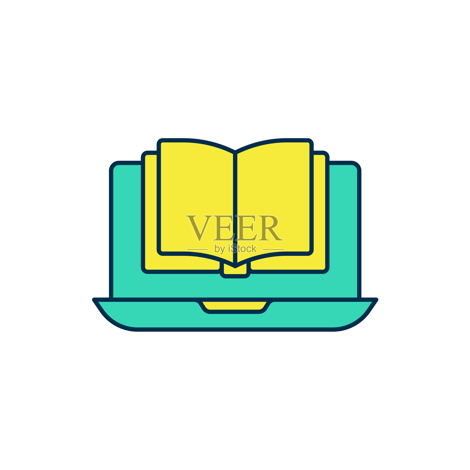 填充轮廓在线类图标孤立在白色图标素材