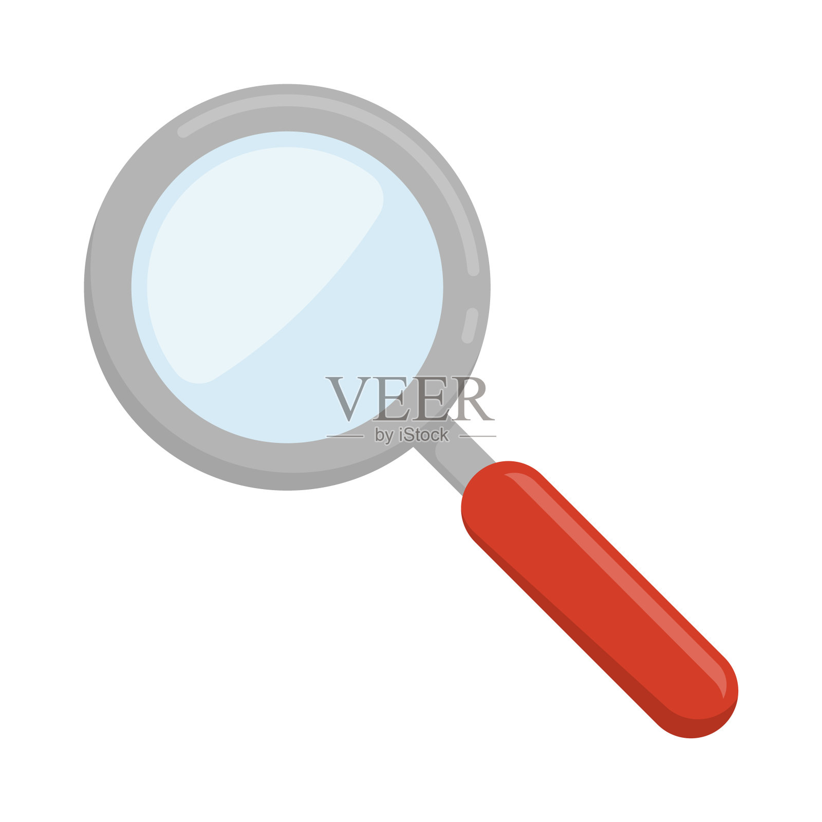 放大镜。分析的概念。矢量插图。插画图片素材