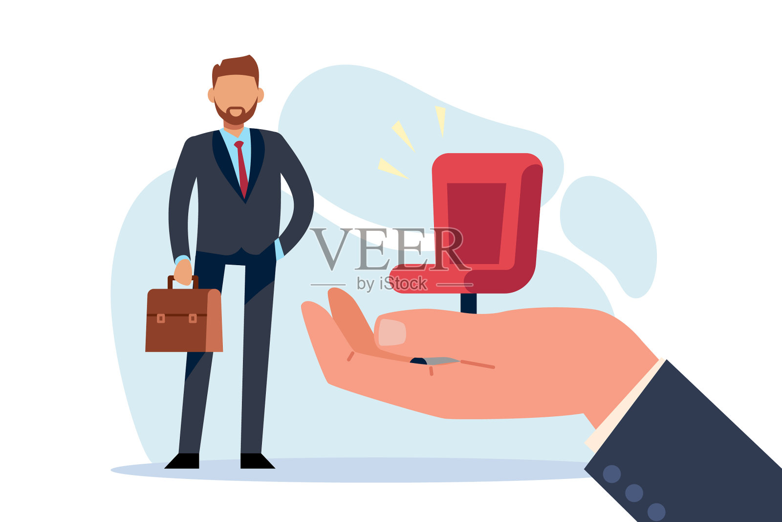 工作提供职业发展的商人西装设计元素图片