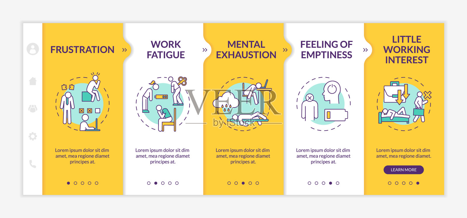 懈怠的员工心理模板设计模板素材