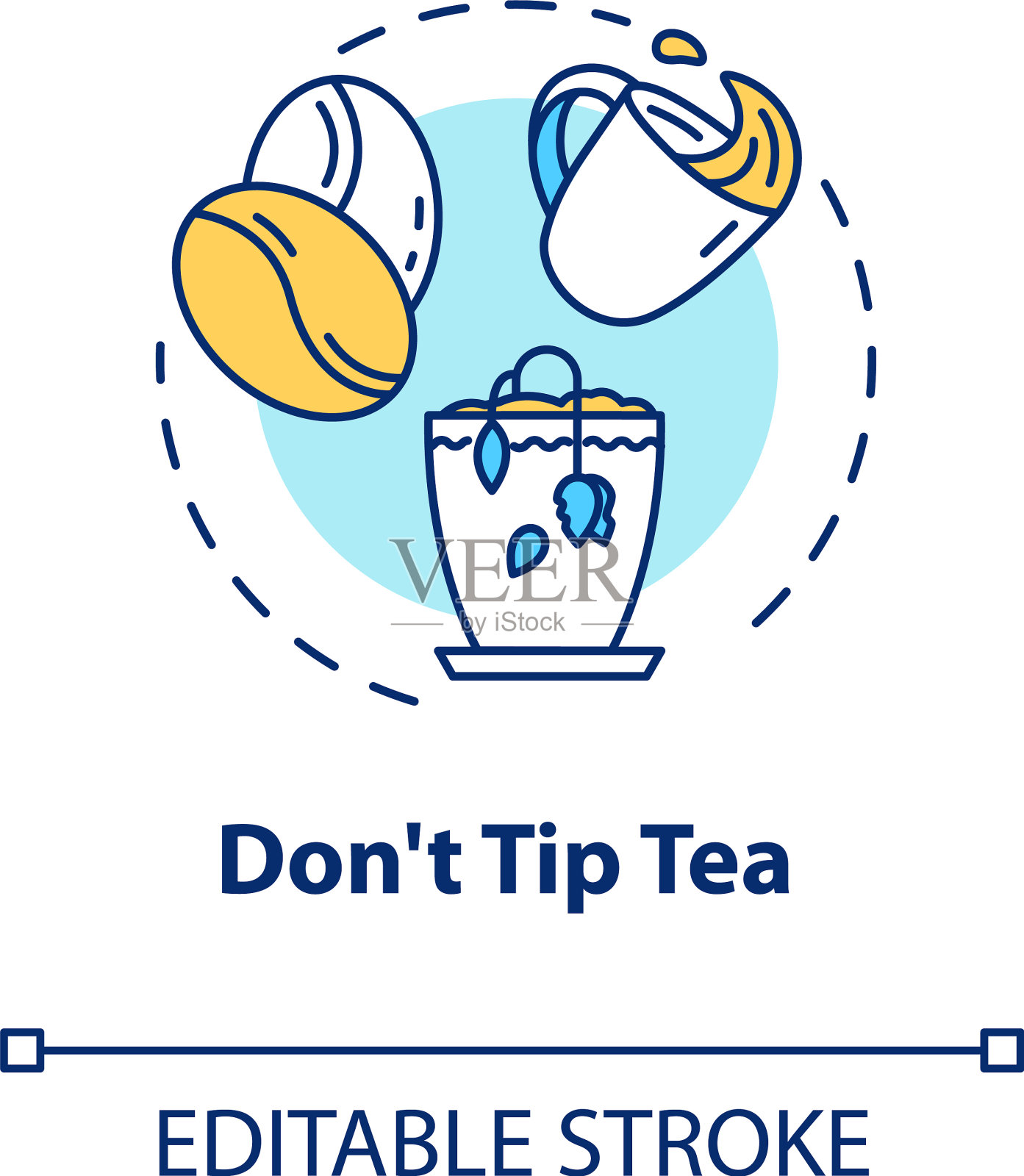 不要提示茶的概念图标草药种植插画图片素材