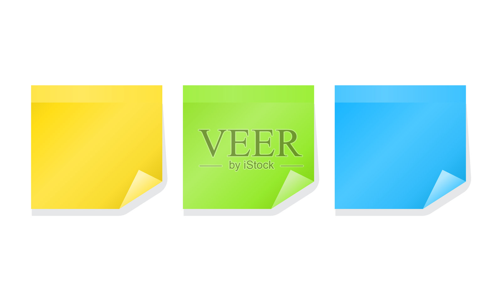 带有卷曲角的便签纸提醒插画图片素材