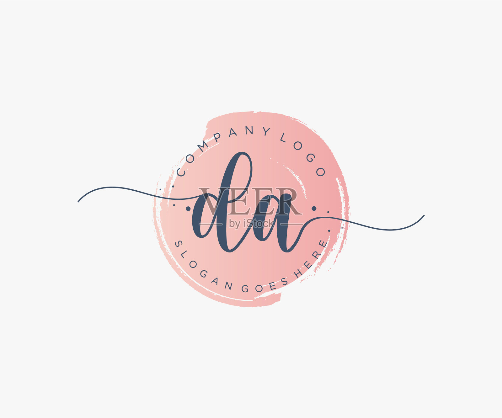 最初的da女性标志可用于自然沙龙插画图片素材