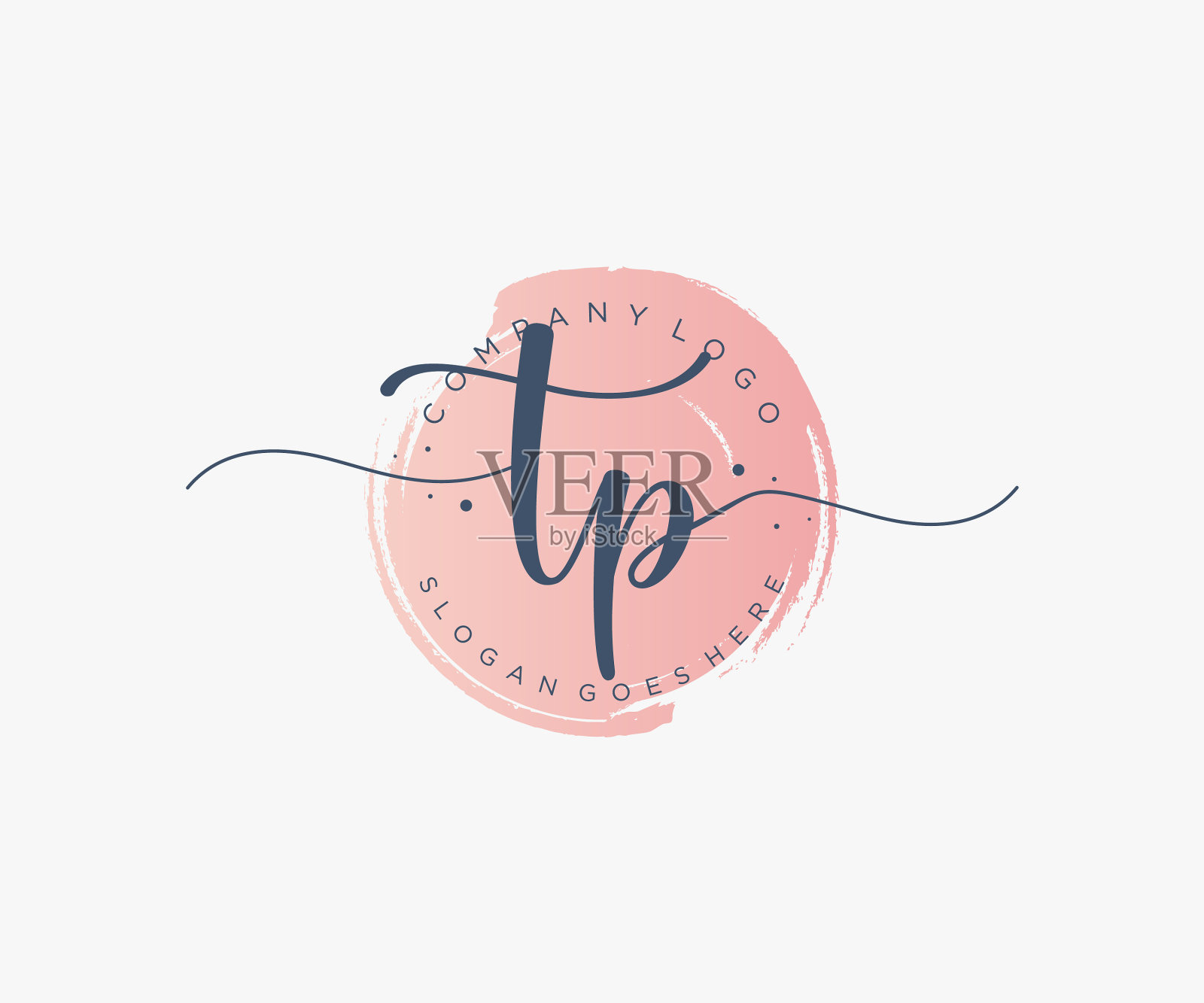 最初的tp女性标志可用于自然沙龙插画图片素材