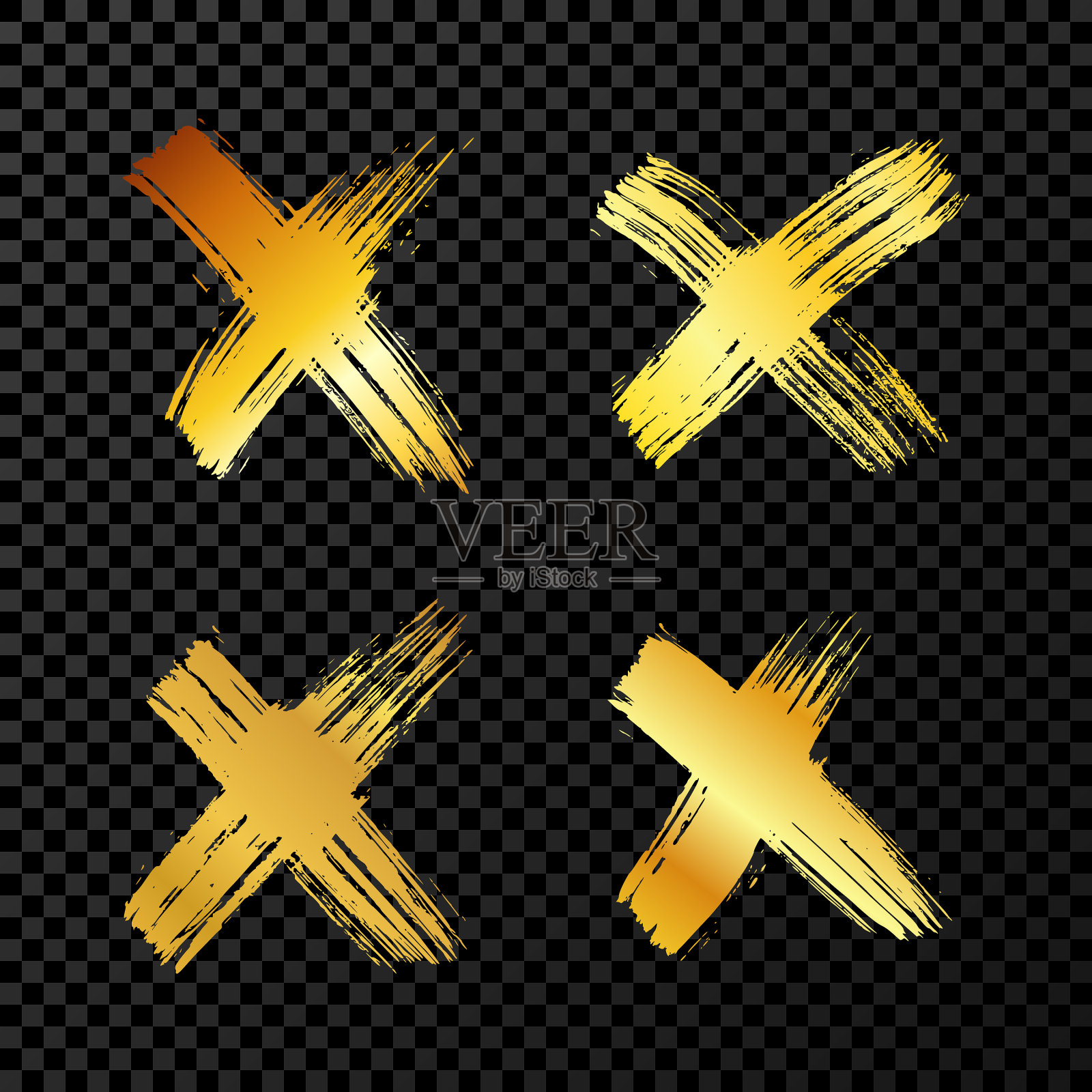 金手画十字符号插画图片素材