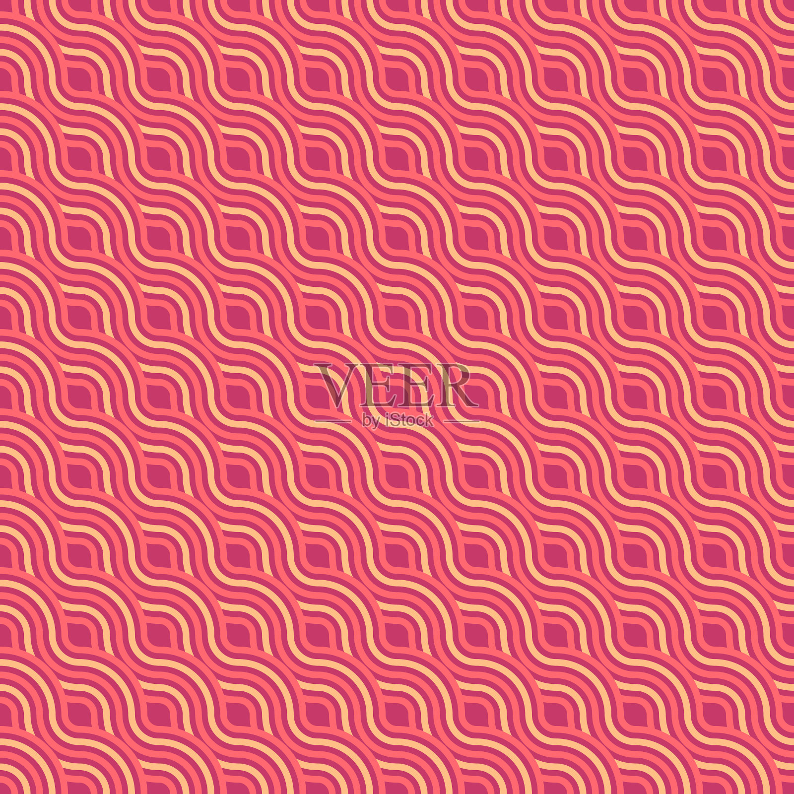 曲线无缝图案插画图片素材