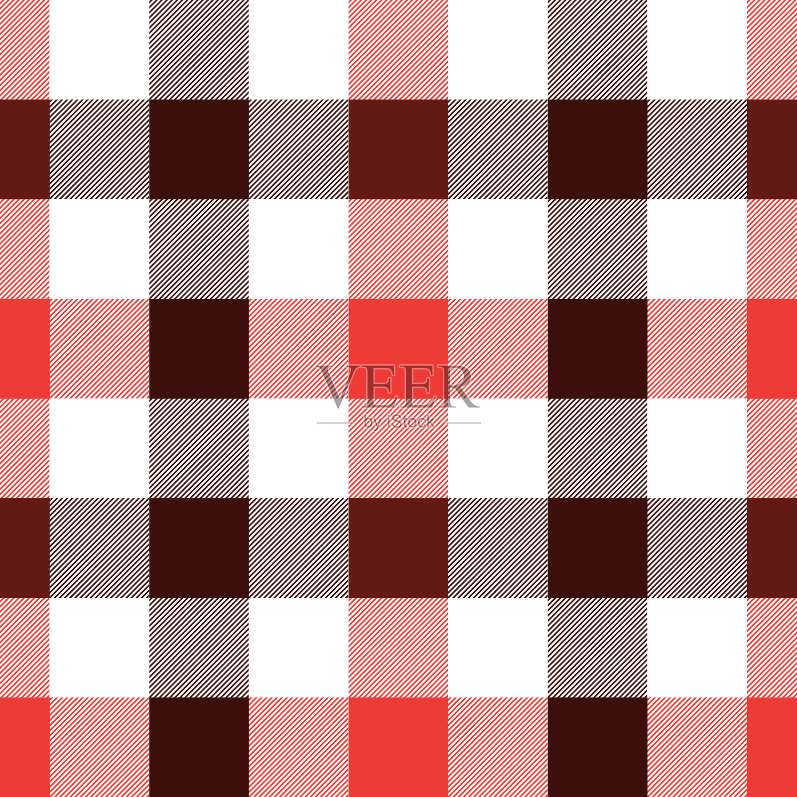 无缝图案与彩色方格图案插画图片素材