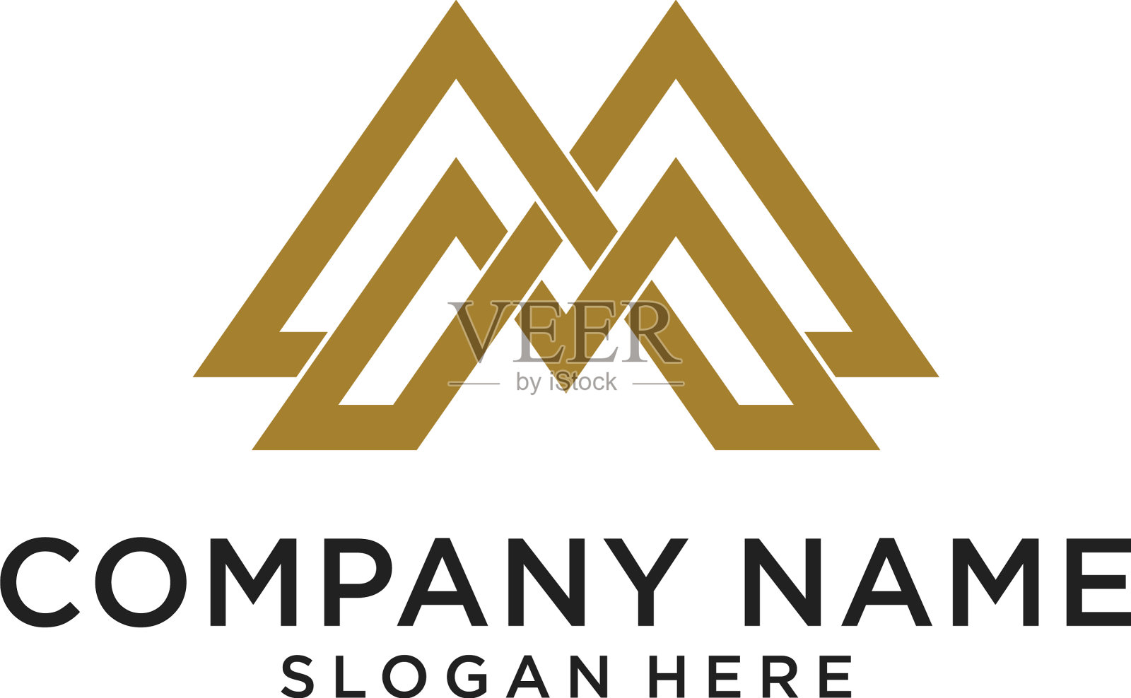 Mm或m字母标志设计插画图片素材