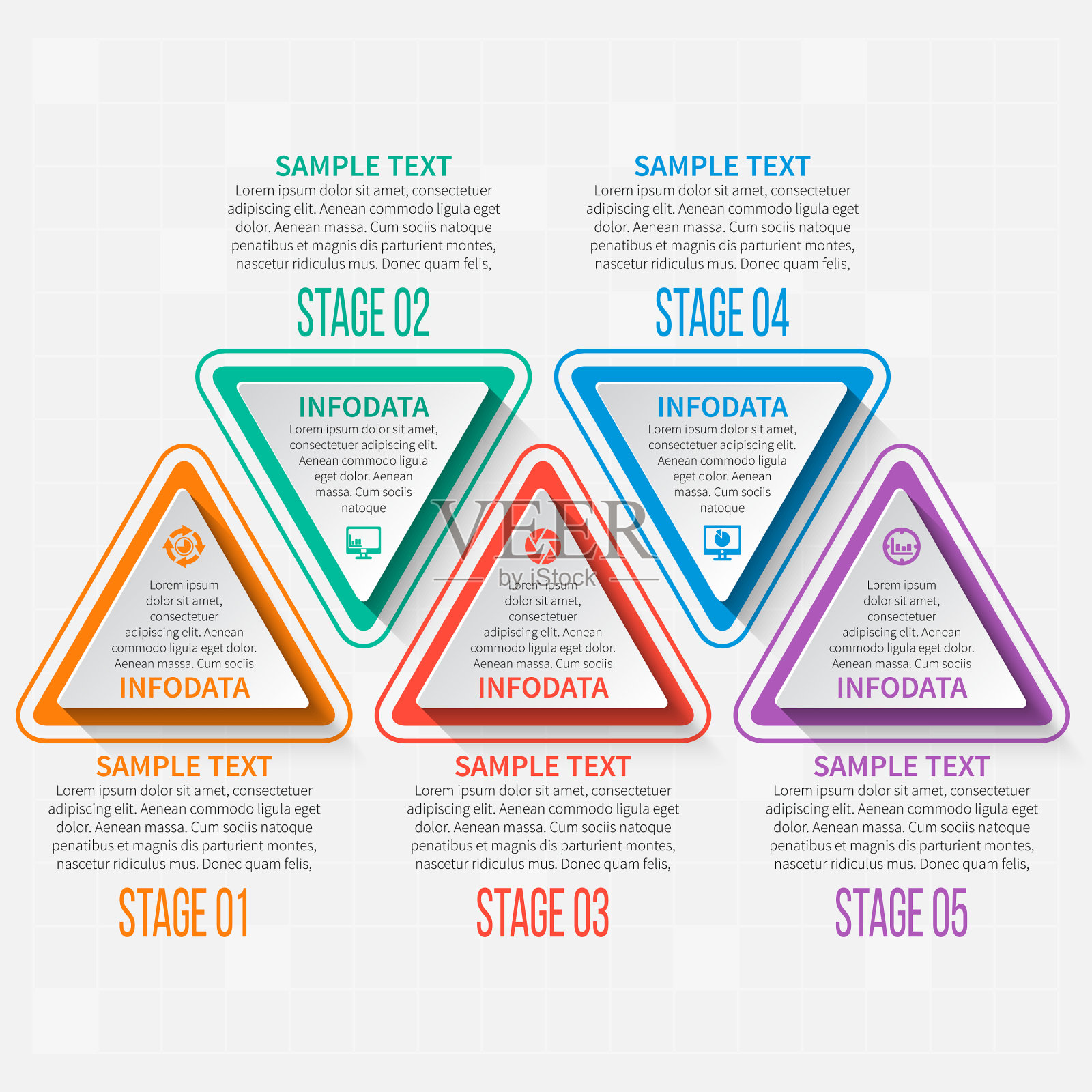 摘要3d纸张信息图业务模板插画图片素材