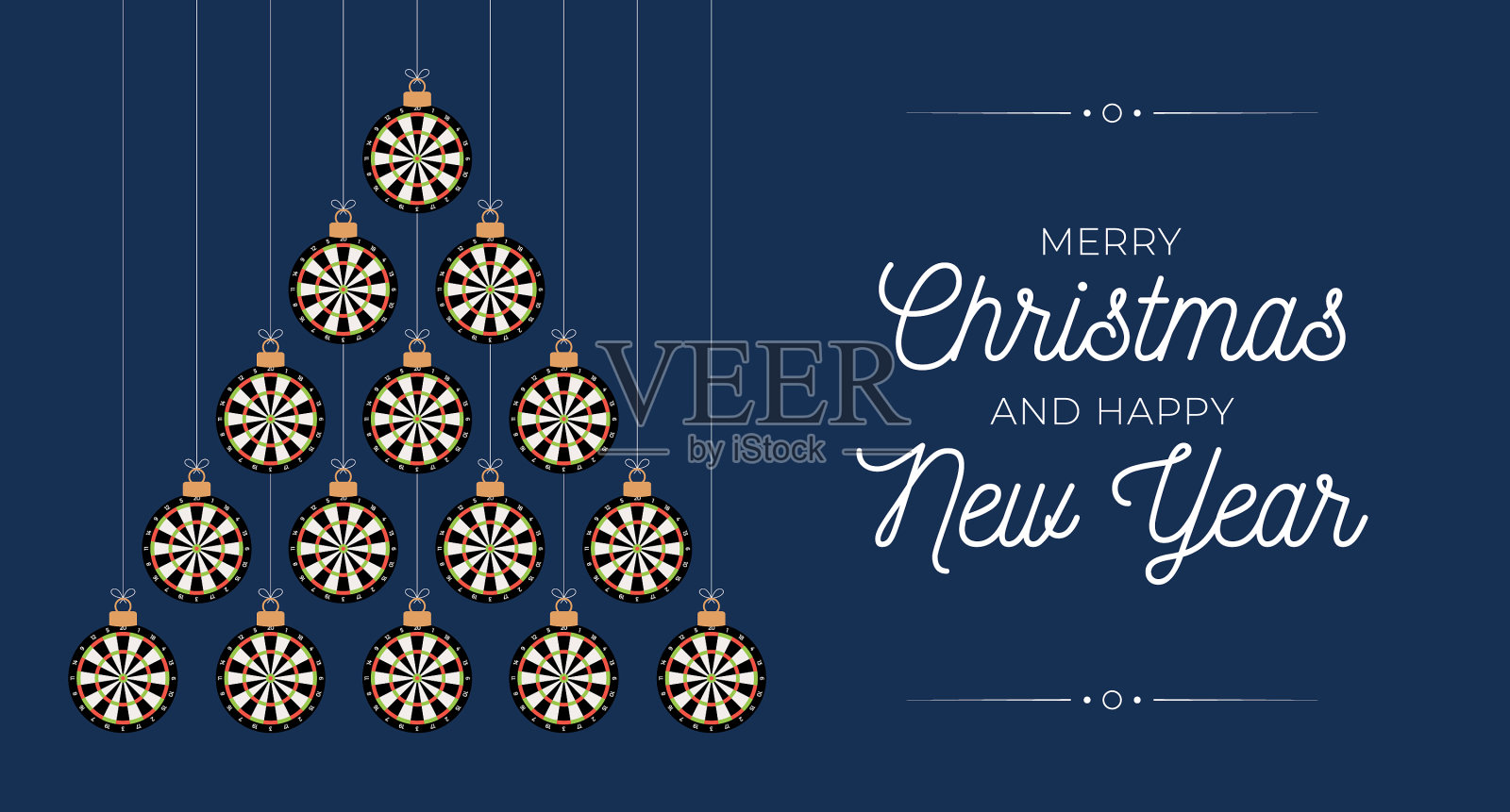 买圣诞和新年贺卡的小玩意插画图片素材